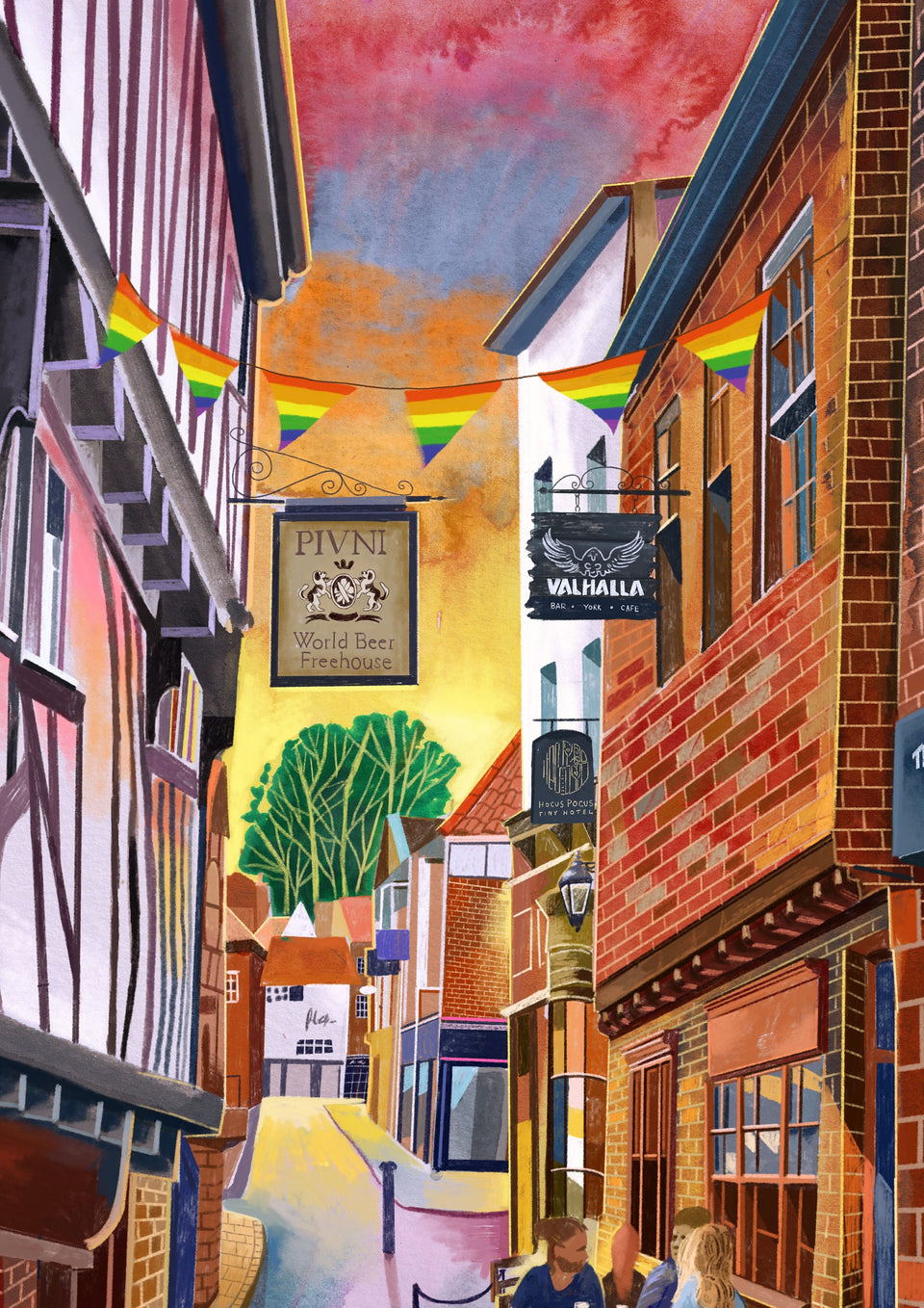 York Patrick Pool Artwork Print, Valhalla , Pivni, Portal Bookshop