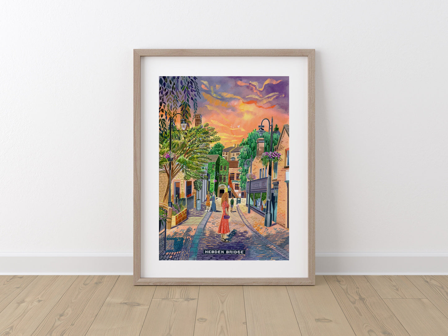 Hebden Bridge Artwork Print, Bridge Gate, Hebden Bridge Mill, Yorkshire Art Print