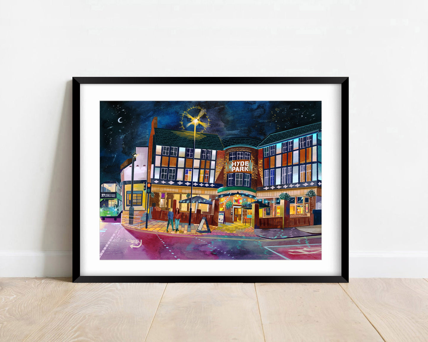 Hyde Park Pub, Leeds Art Print, Headingley Lane, Hyde Park Leeds, Hyde Park Corner, Leeds Poster