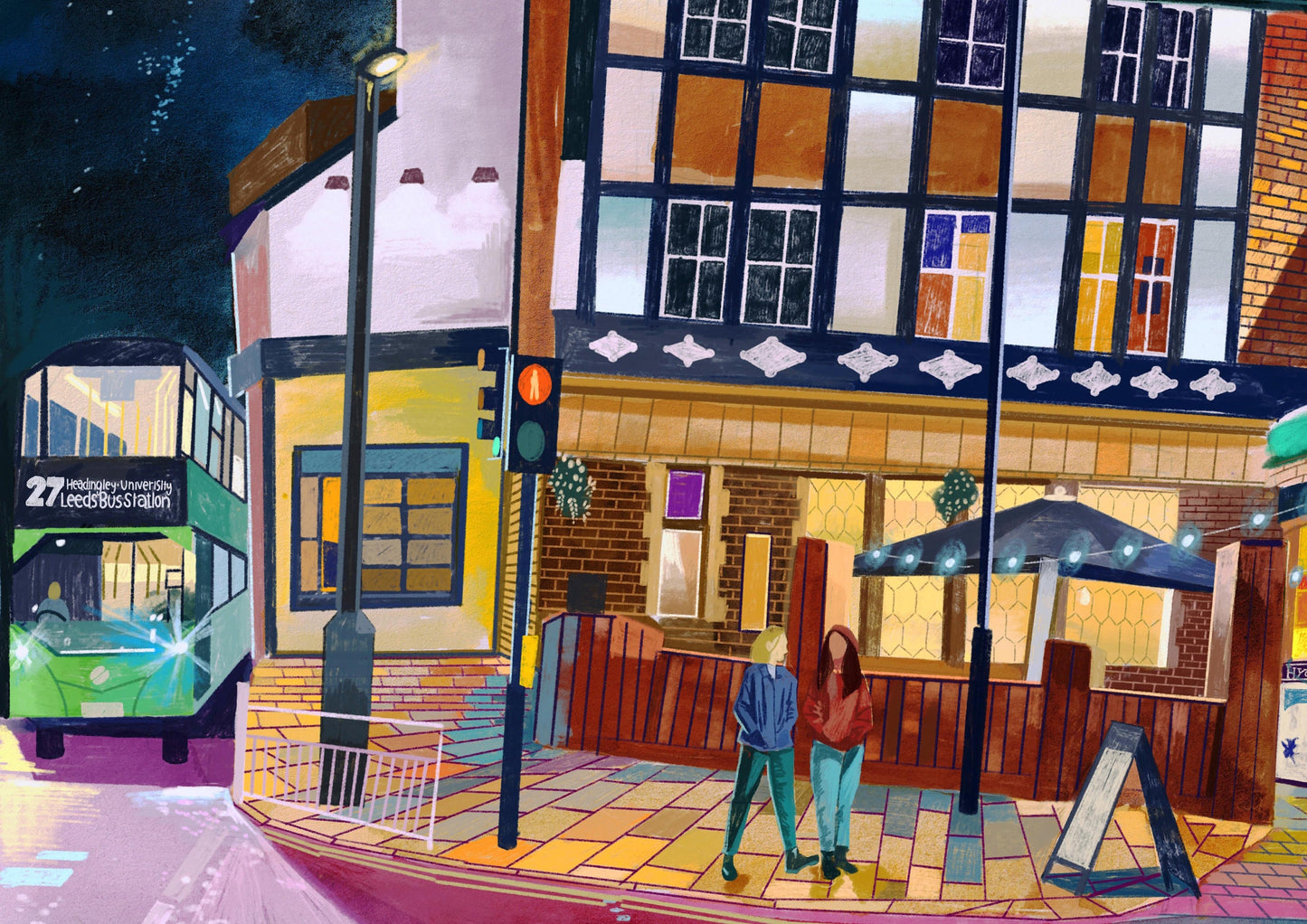 Hyde Park Pub, Leeds Art Print, Headingley Lane, Hyde Park Leeds, Hyde Park Corner, Leeds Poster