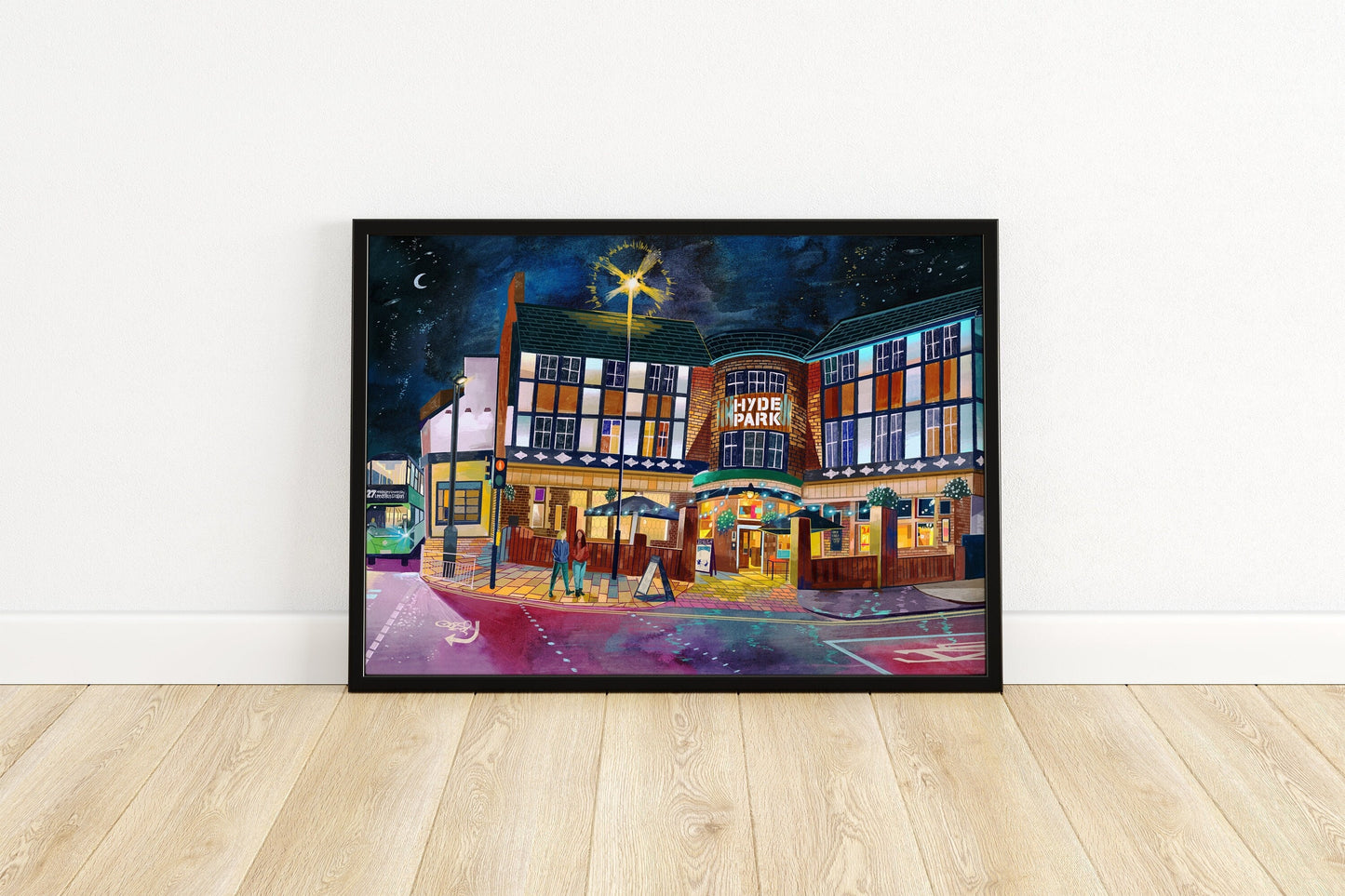 Hyde Park Pub, Leeds Art Print, Headingley Lane, Hyde Park Leeds, Hyde Park Corner, Leeds Poster