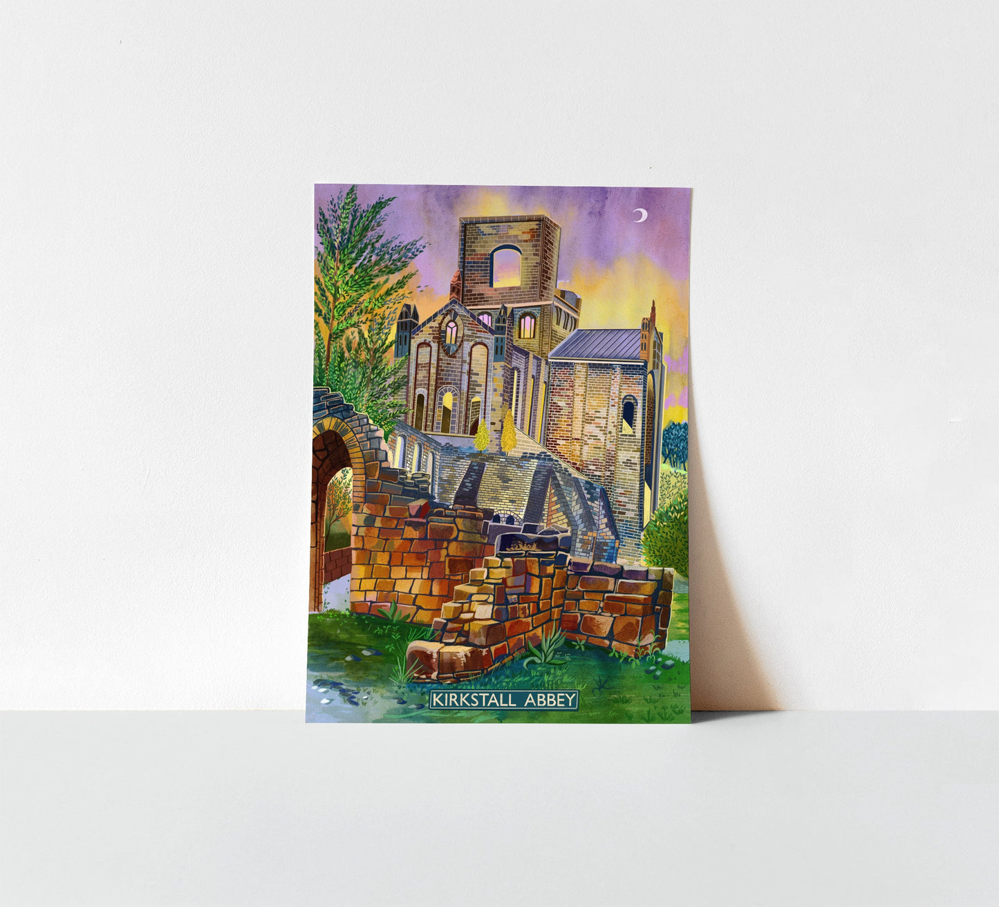 Kirkstall Abbey, Leeds, Yorkshire Artwork Print