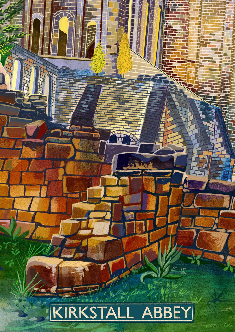 Kirkstall Abbey, Leeds, Yorkshire Artwork Print