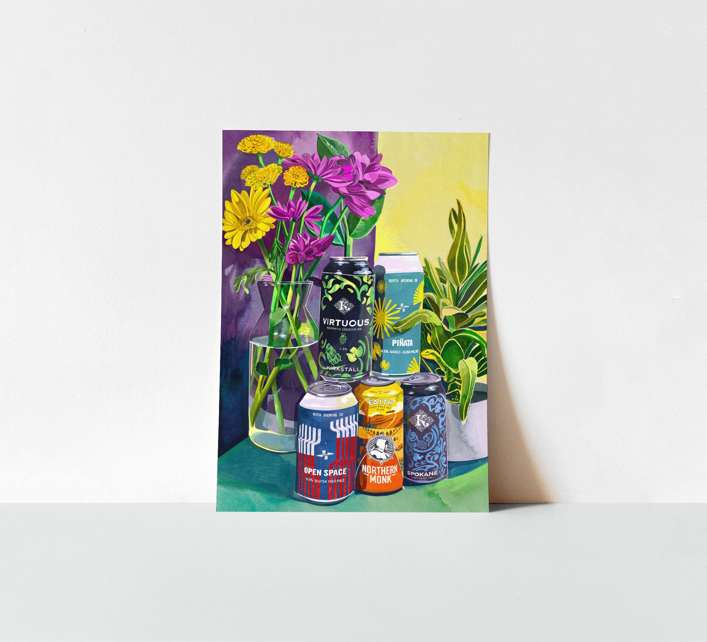 Craft Beers Artwork Print, Leeds Breweries, Artwork Print