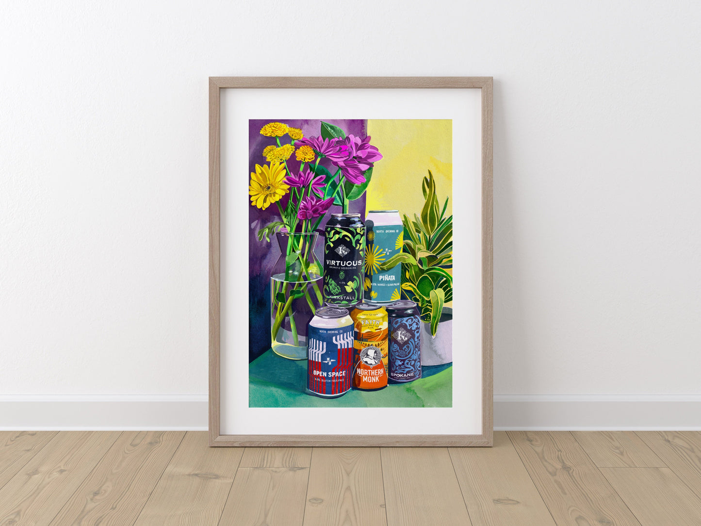 Craft Beers Artwork Print, Leeds Breweries, Artwork Print