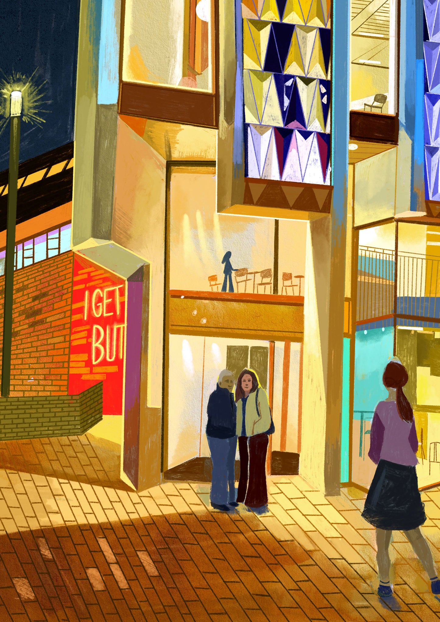 Leeds Playhouse, Leeds Artwork Print, Leeds Theatre, Illustration Travel Print, Leeds Poster