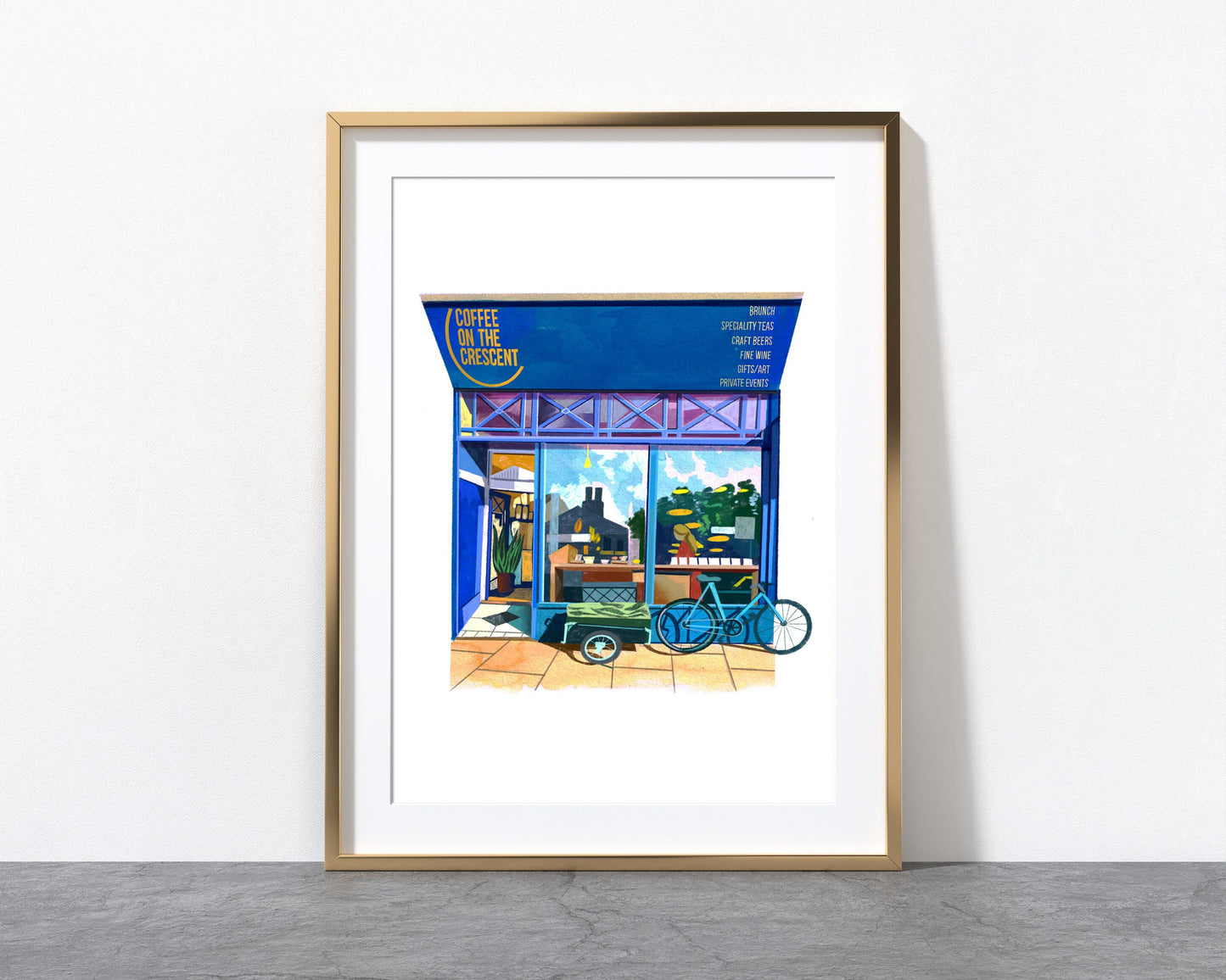 Leeds Art Print, Coffee On The Crescent, Hyde Park, Coffee Art Gift
