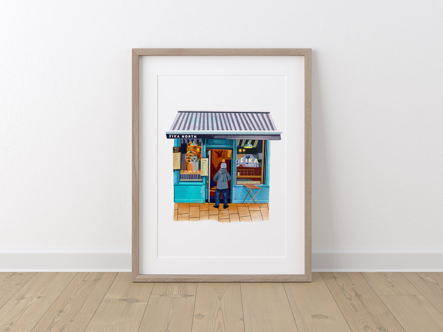Leeds Art Print, Fika North, Headingley, Otley Road, Coffee Art Gift