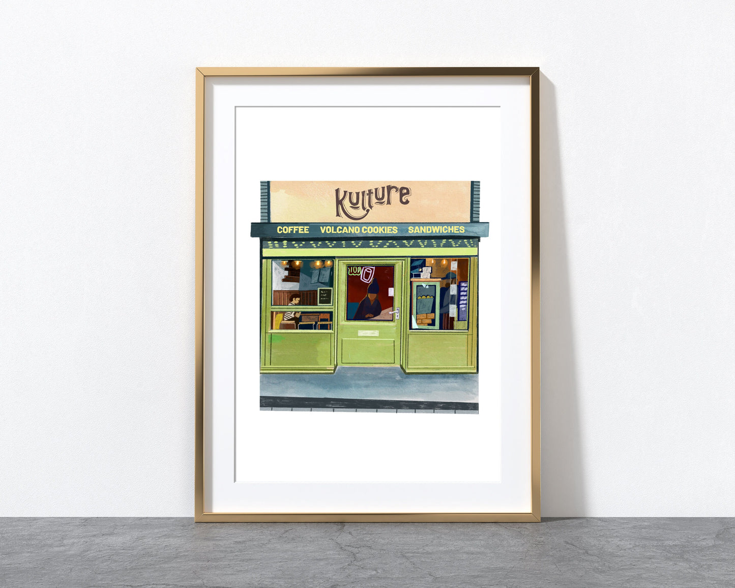 Kulture Coffee Leeds Artwork Print, Kirkstall Road, Burley, Coffee Art Gift