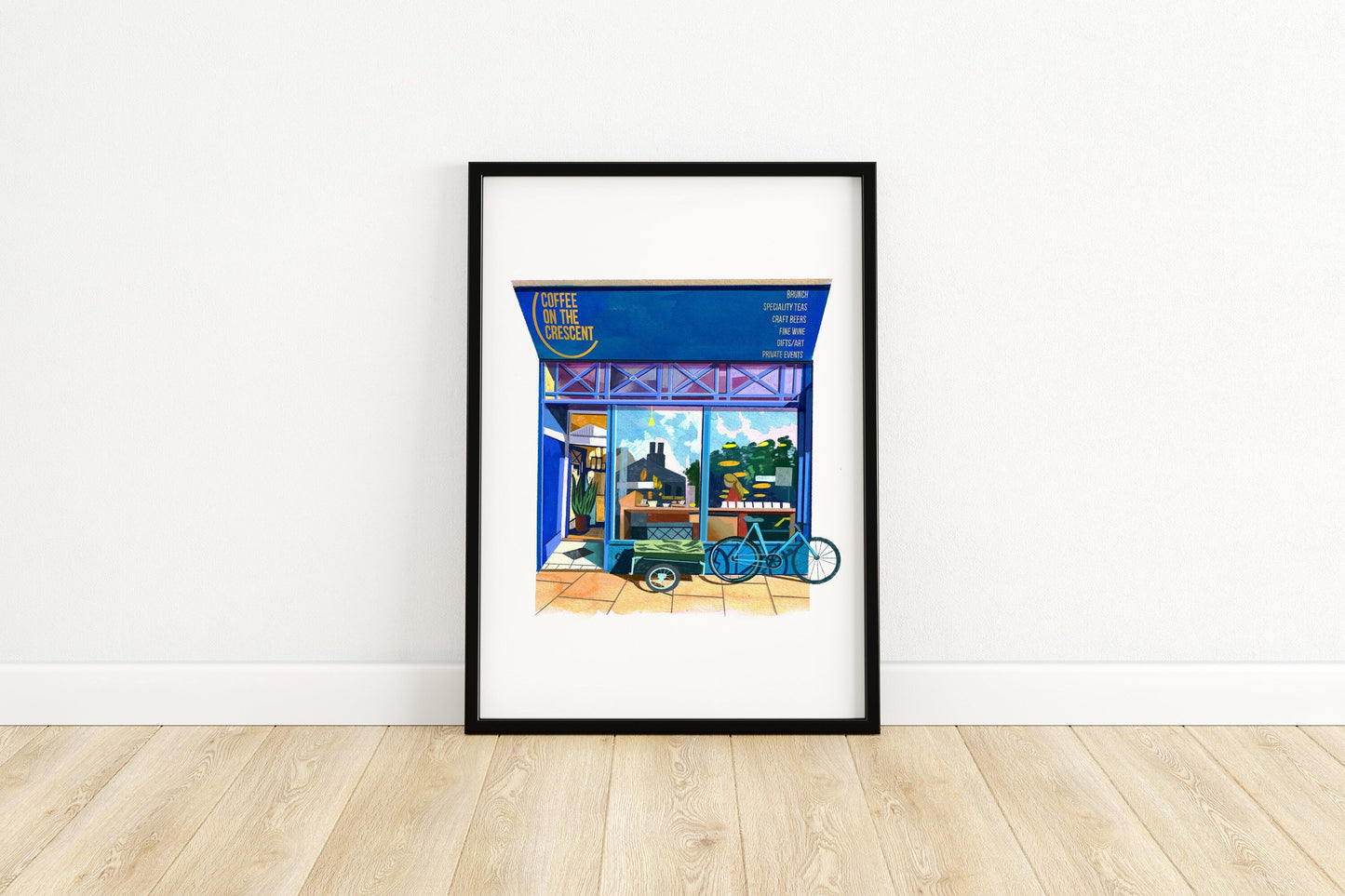 Leeds Art Print, Coffee On The Crescent, Hyde Park, Coffee Art Gift