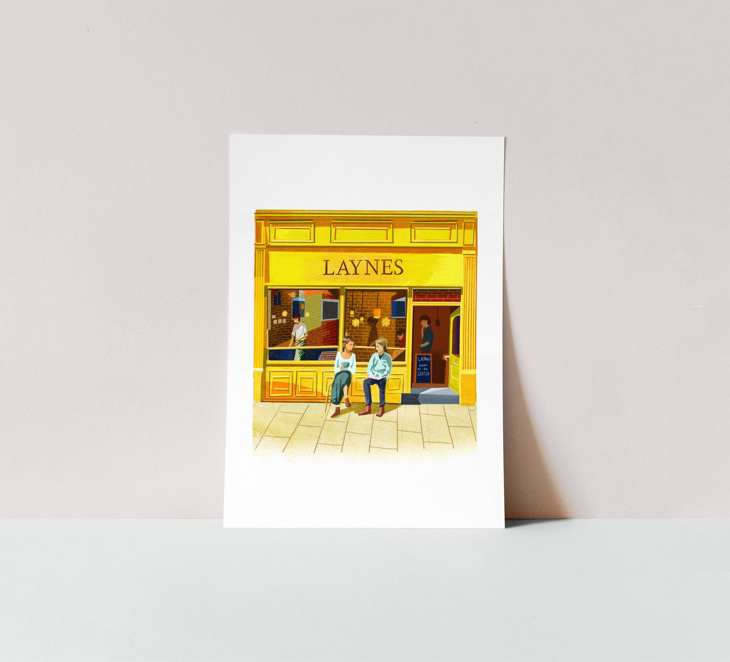 Laynes Espresso Leeds Artwork print, New Station Street, Coffee Art Gift