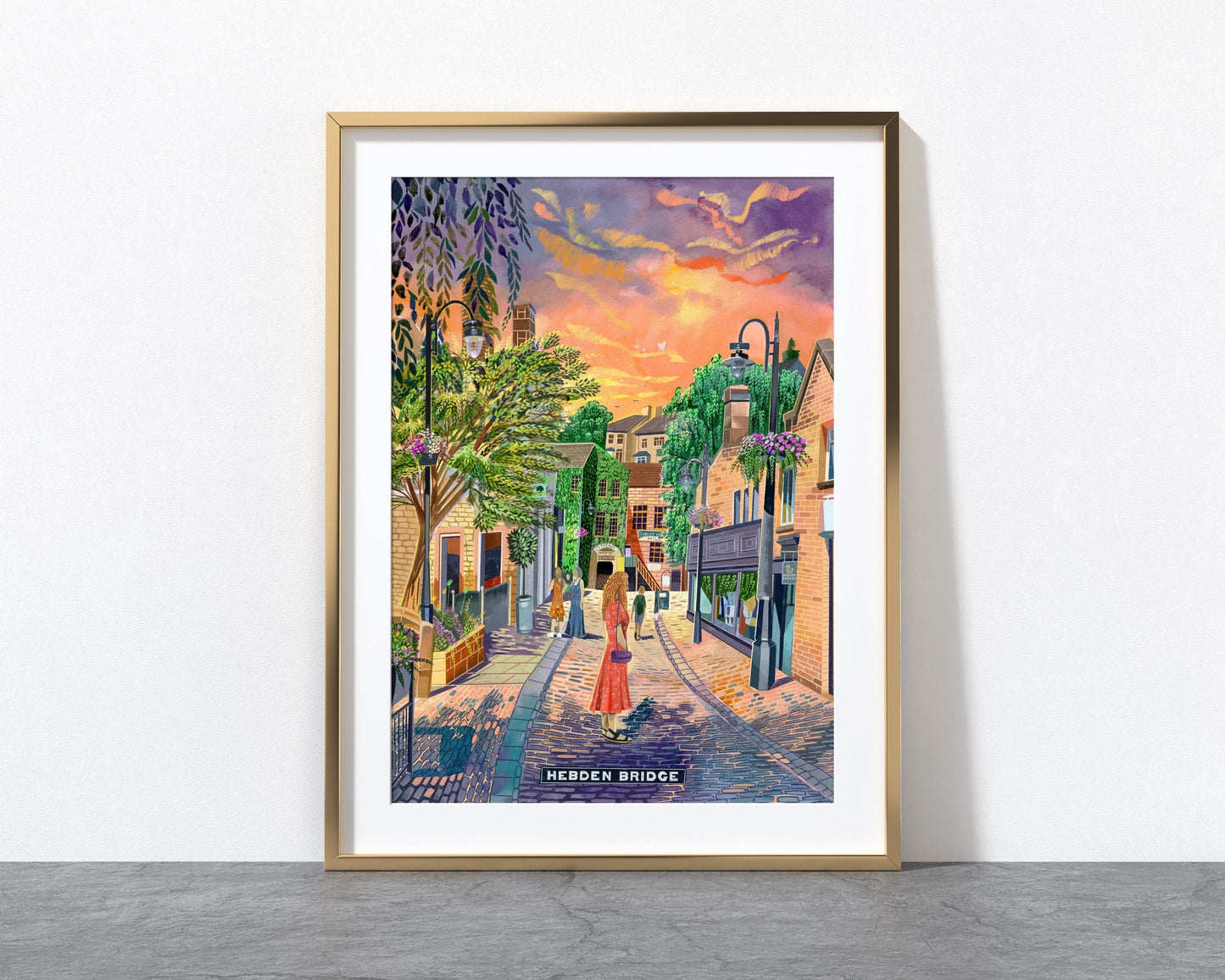 Hebden Bridge Artwork Print, Bridge Gate, Hebden Bridge Mill, Yorkshire Art Print
