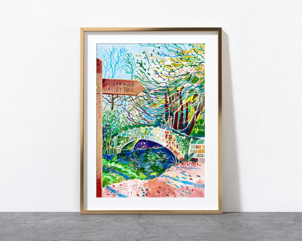 Meanwood Park Leeds Artwork Print, Yorkshire, Leeds Art Print, Leeds Poster, Meanwood Painting, Meanwood Valley Trail, Leeds Gift