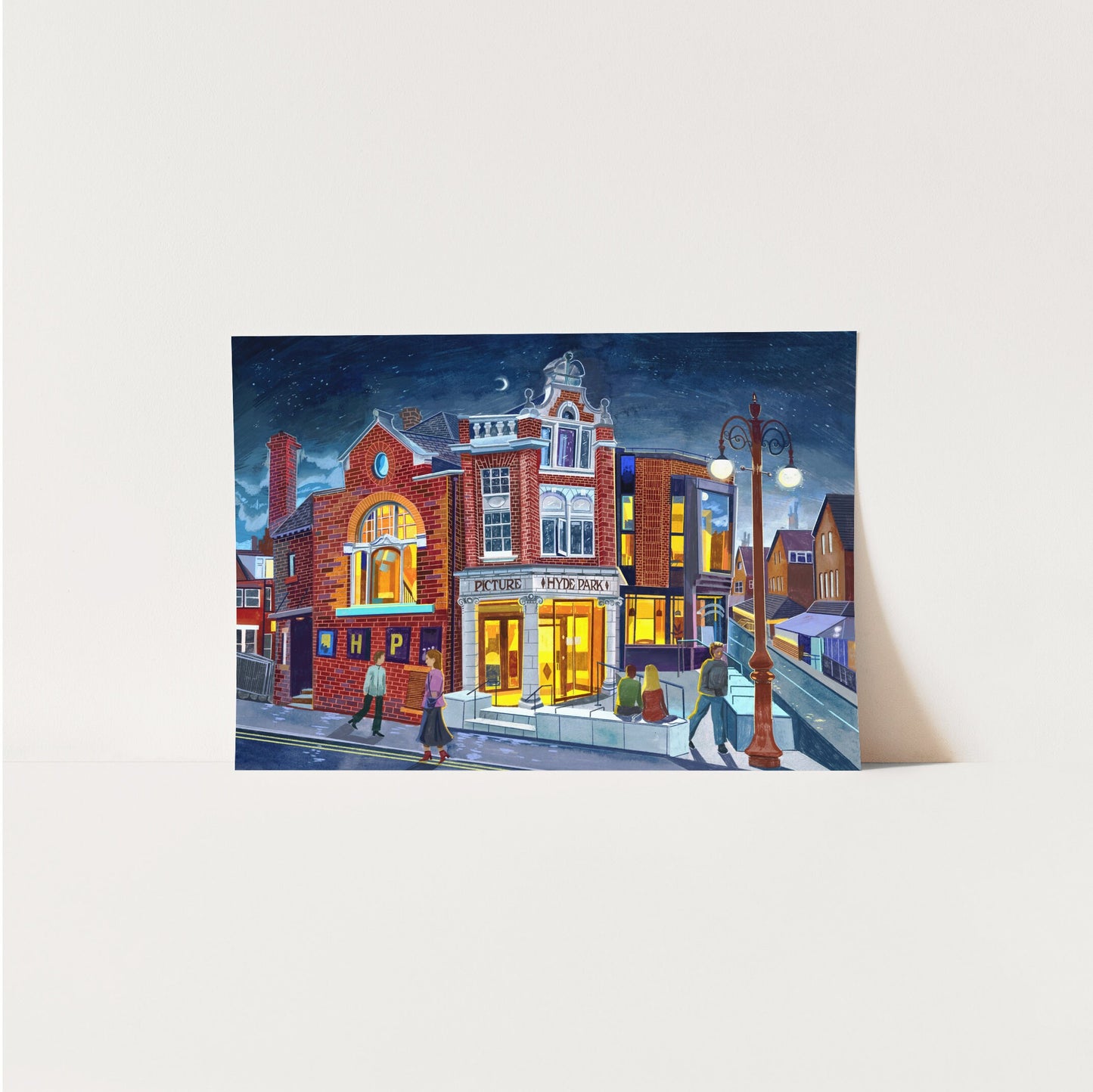 Hyde Park Picture House, Leeds Artwork Print, Brudenell Road, Leeds Cinema, Leeds Poster, Leeds Travel Print, Leeds Wall Art,