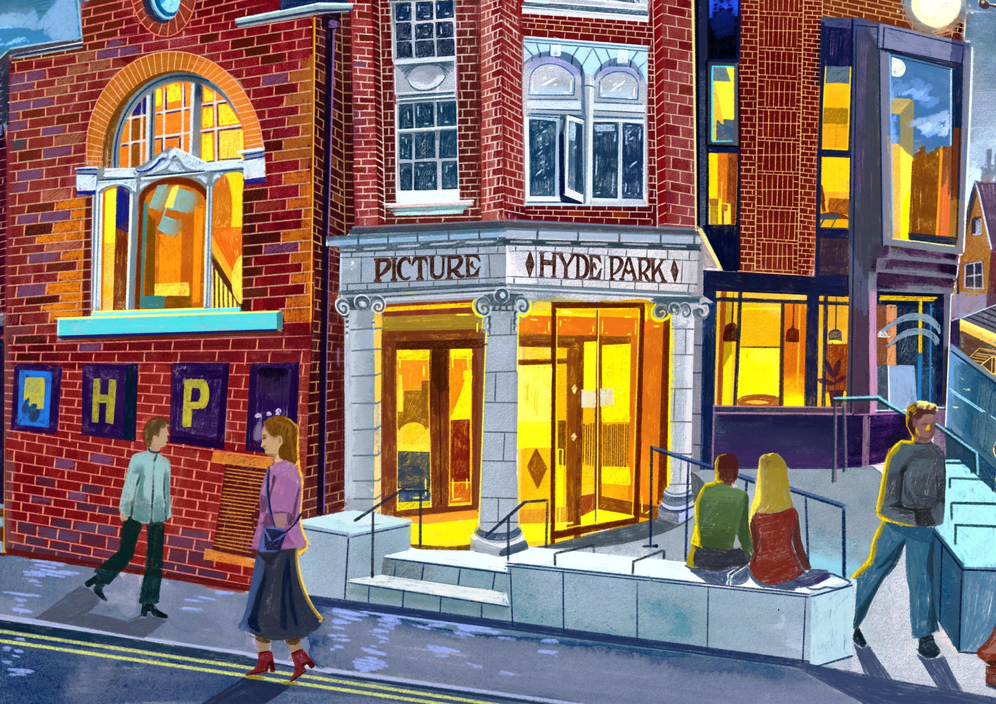 Hyde Park Picture House, Leeds Artwork Print, Brudenell Road, Leeds Cinema, Leeds Poster, Leeds Travel Print, Leeds Wall Art,