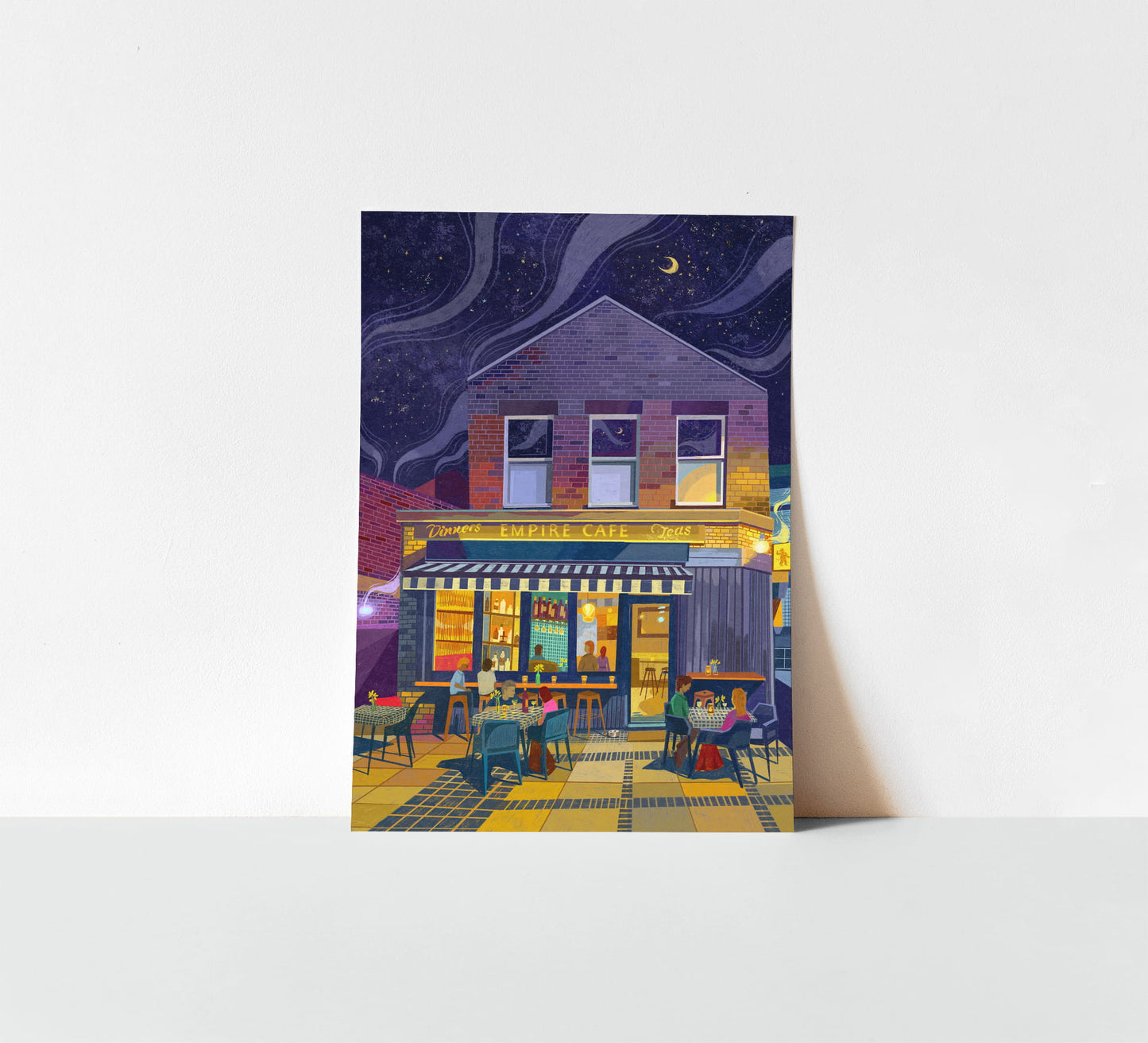 The Empire Cafe, Leeds, Fish Street, Artwork Print