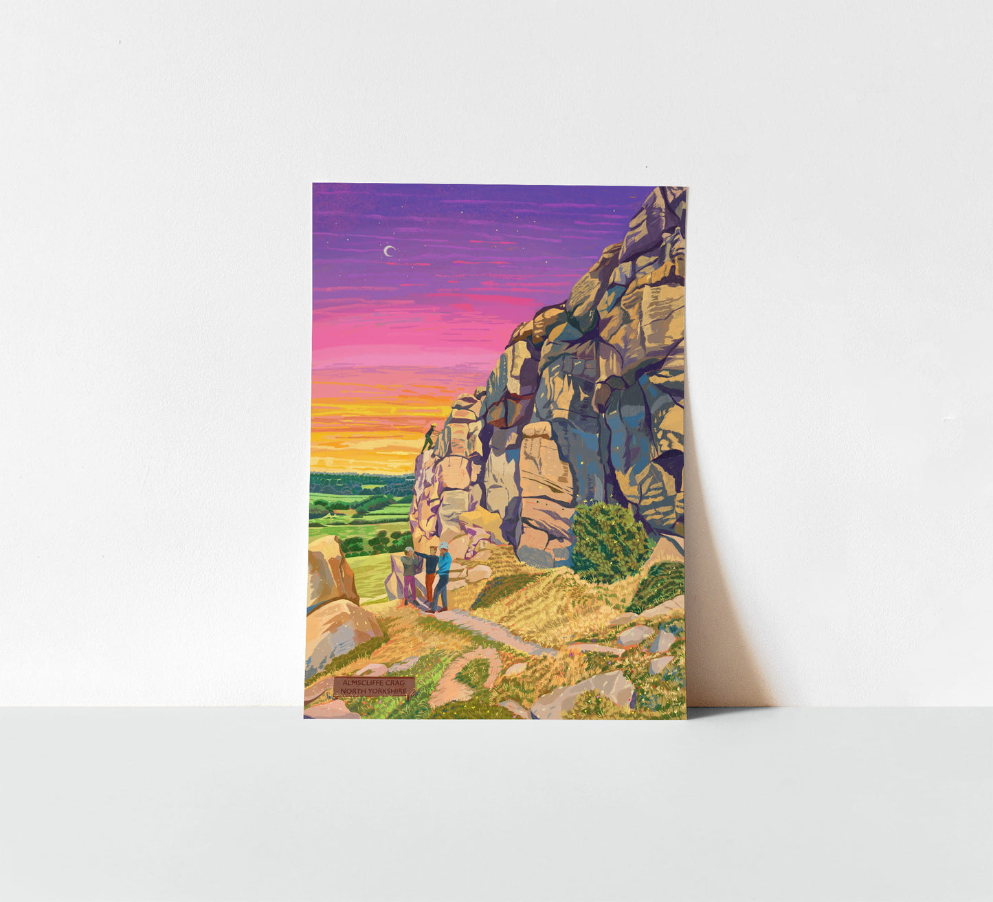 Almscliffe Crag, North Yorkshire, Artwork Print
