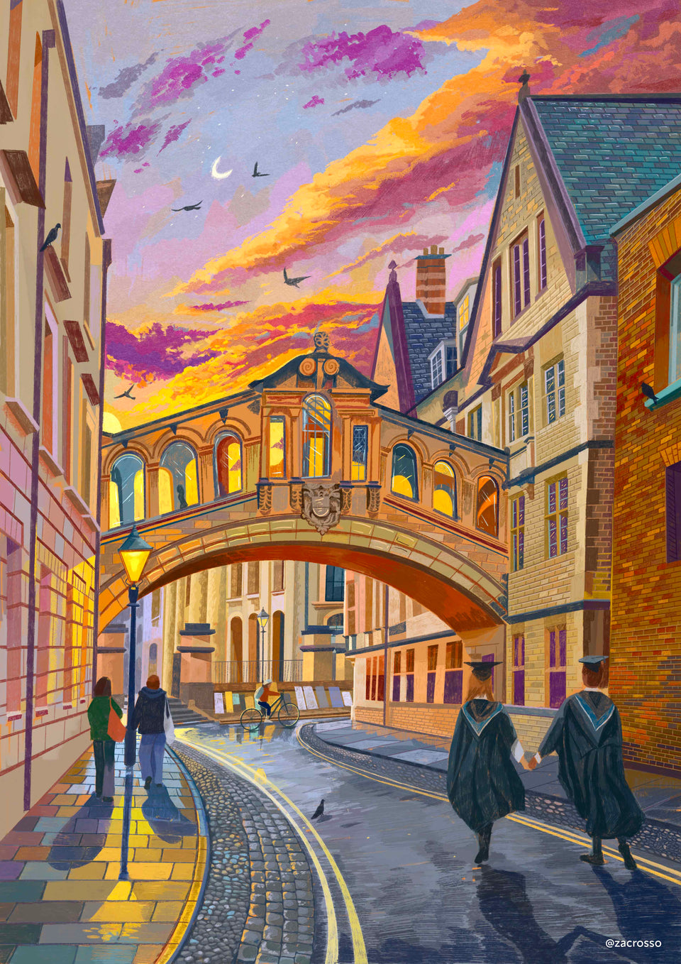 Oxford Bridge of Sighs, Hertford Bridge, Artwork Print