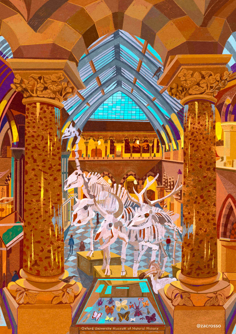 Oxford University Museum of Natural History, Artwork Print
