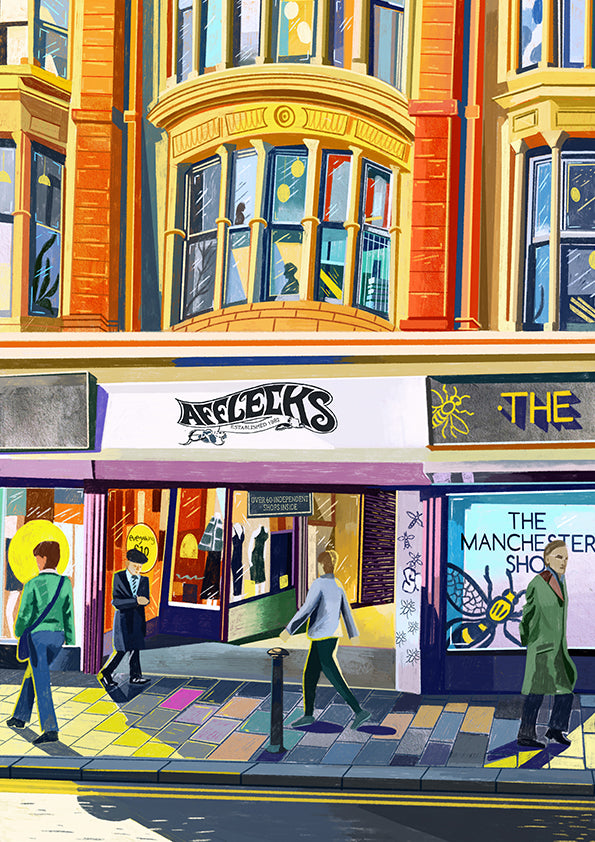 Afflecks, Manchester Art Print, Manchester Wall Art, Northern Quarter Art