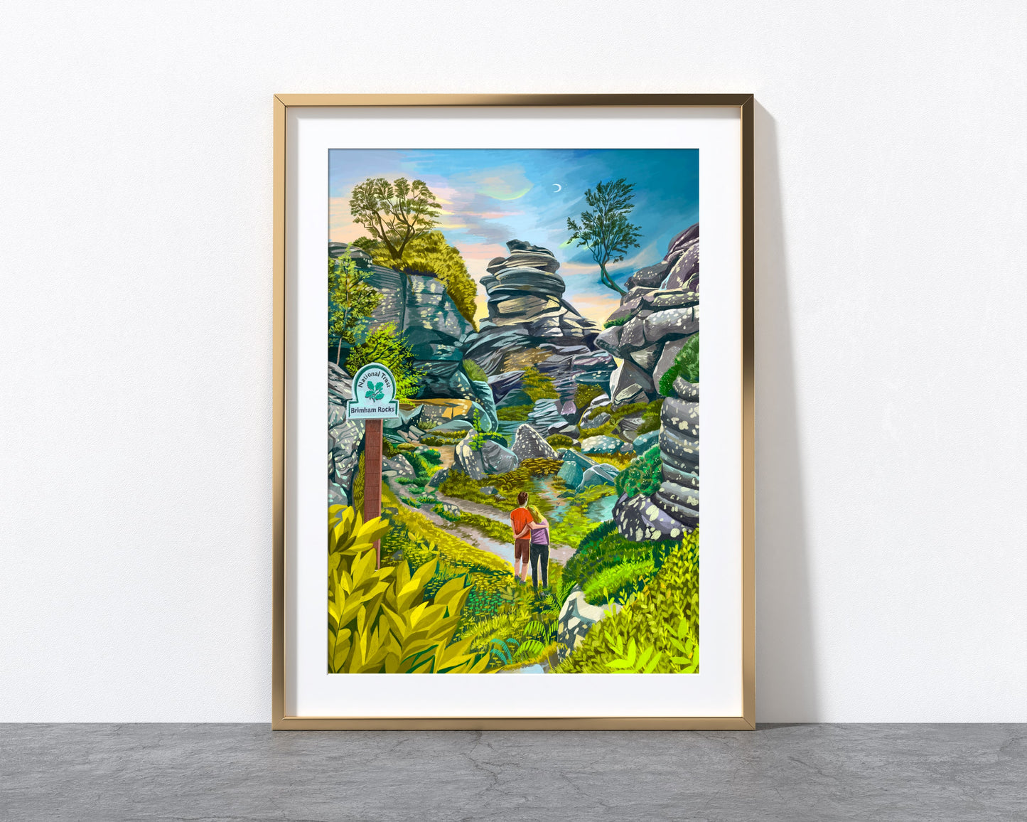 Brimham Rocks, Nidderdale, North Yorkshire, Artwork print