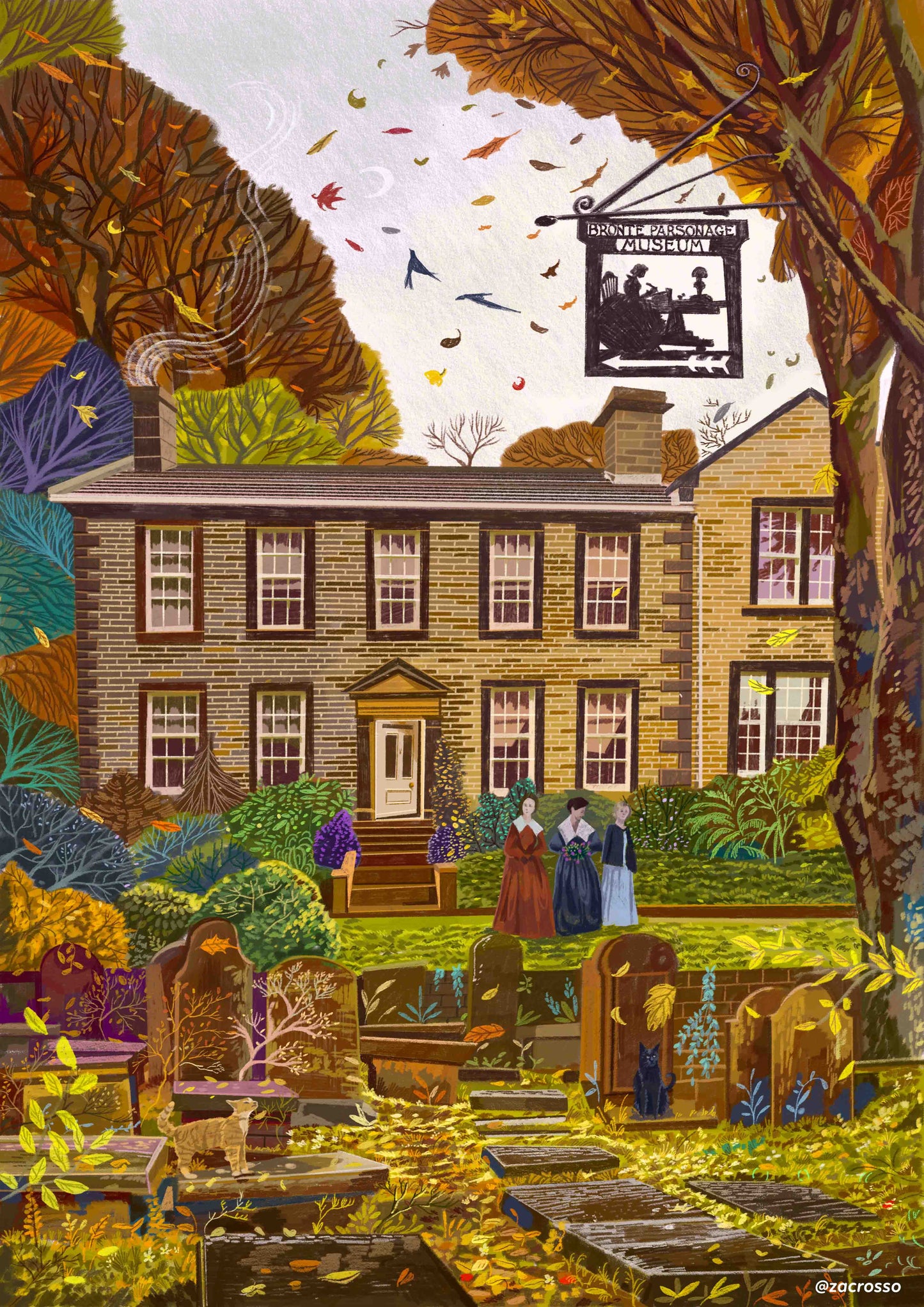 Brontë Parsonage Museum, Haworth, West Yorkshire, Artwork Print