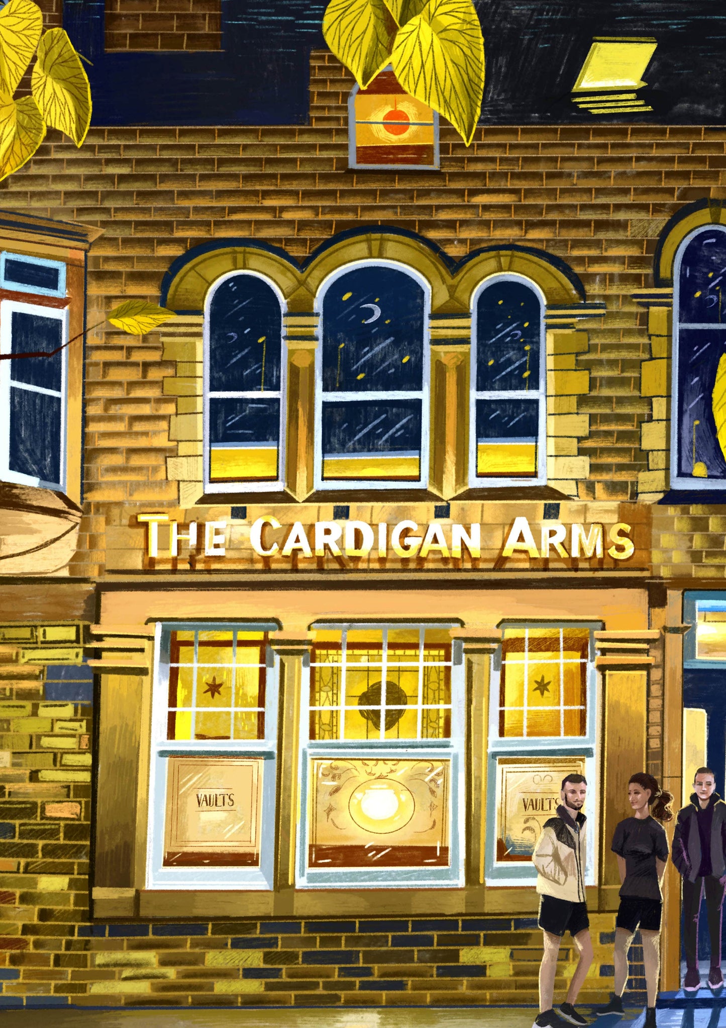 The Cardigan Arms, Leeds, Kirkstall Road, Burley, Artwork Print