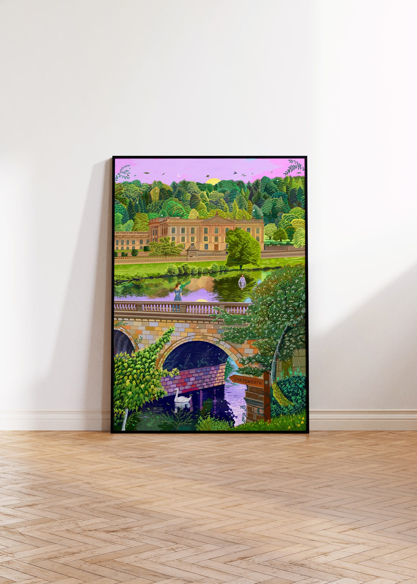 Chatsworth House, Peak District National Park, Artwork Print