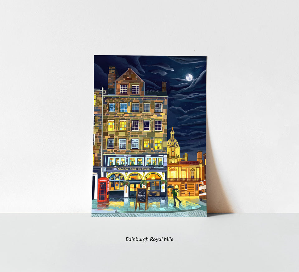 Any 3 x A5, A4 or A3 Edinburgh Artwork Prints, Mix and Match Set