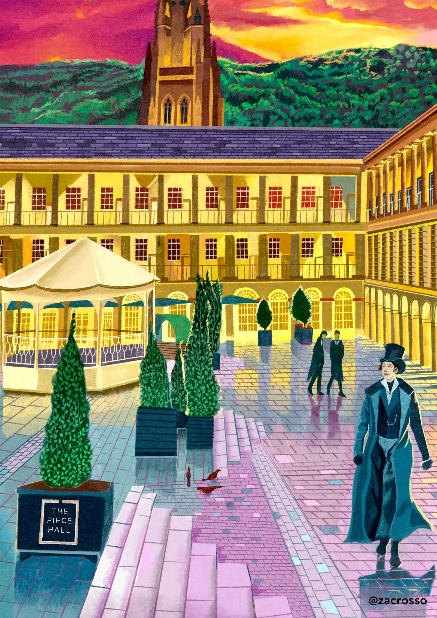 Halifax, The Piece Hall, Calderdale, Artwork Print