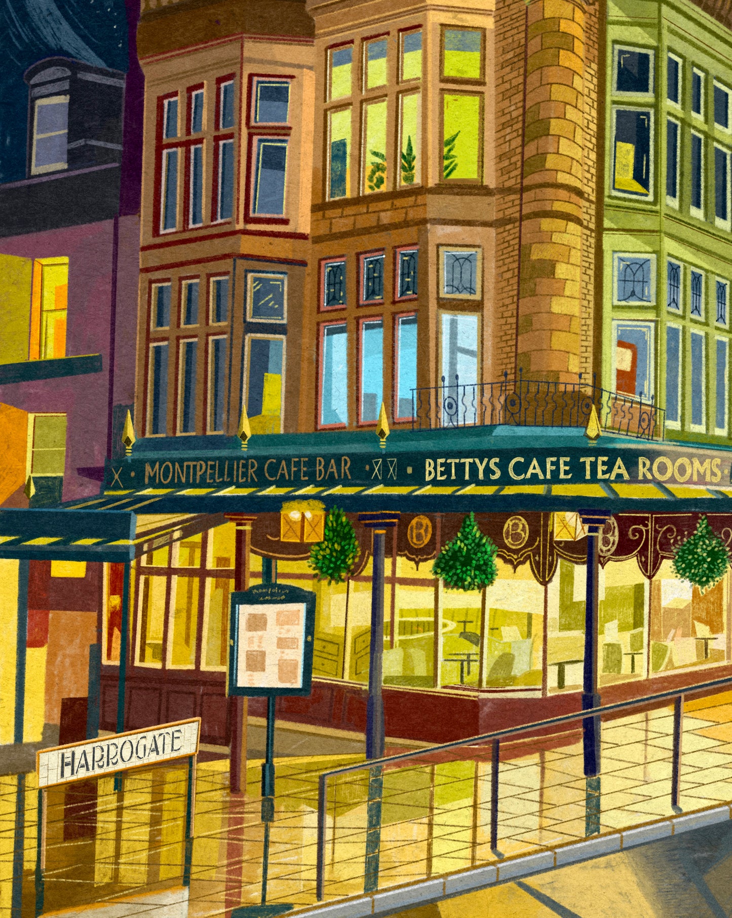 Harrogate, Bettys Café Tea Rooms, North Yorkshire, Artwork Print