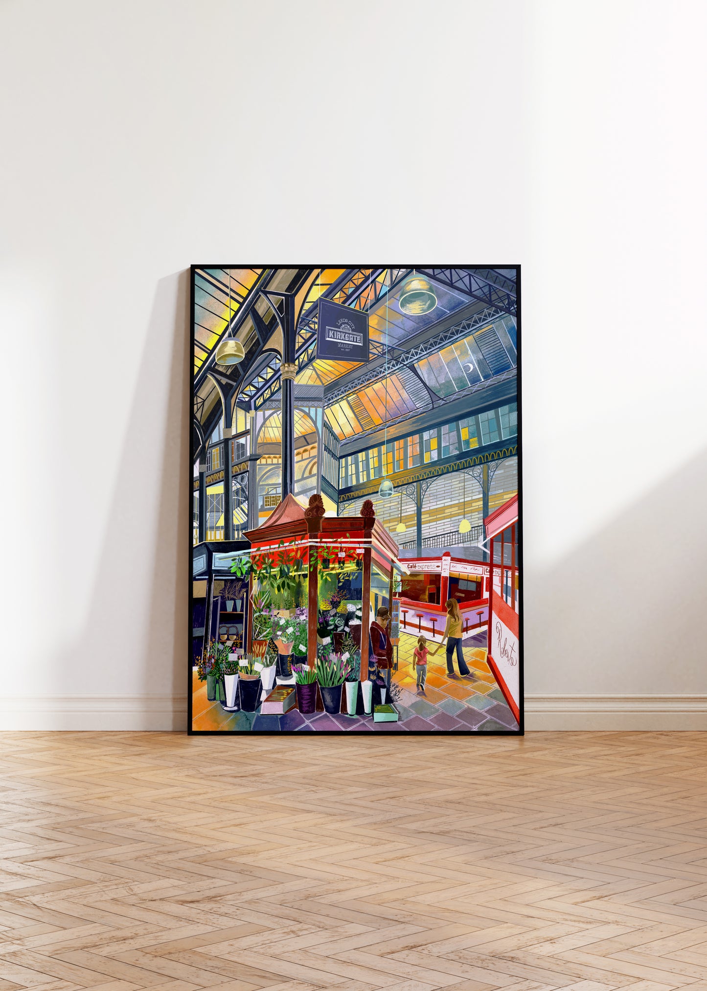 Leeds Kirkgate Market, Artwork Print, West Yorkshire Art, Leeds Gift Idea