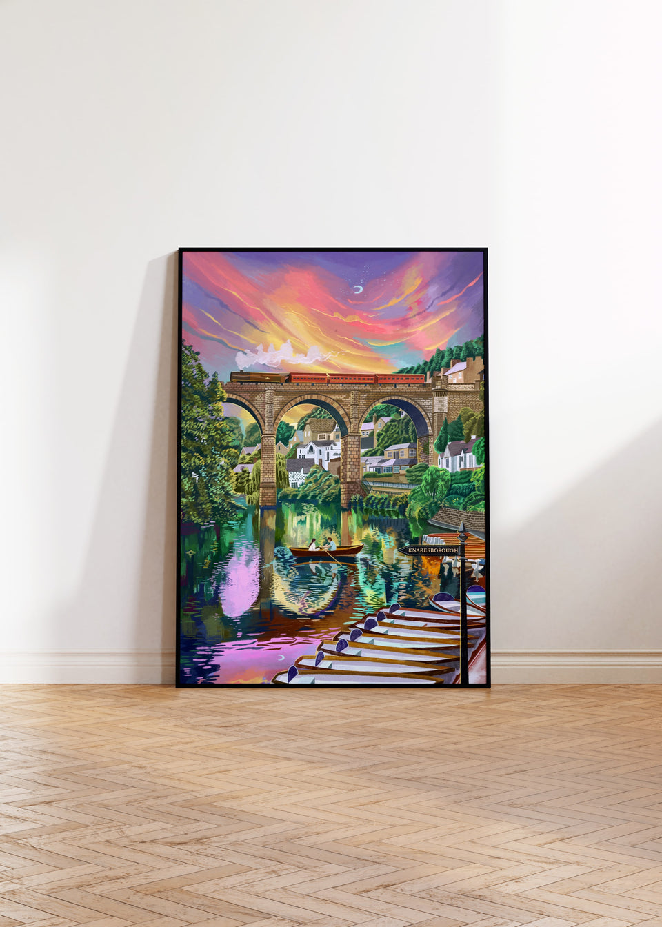 Knaresborough Viaduct, North Yorkshire, Artwork Print