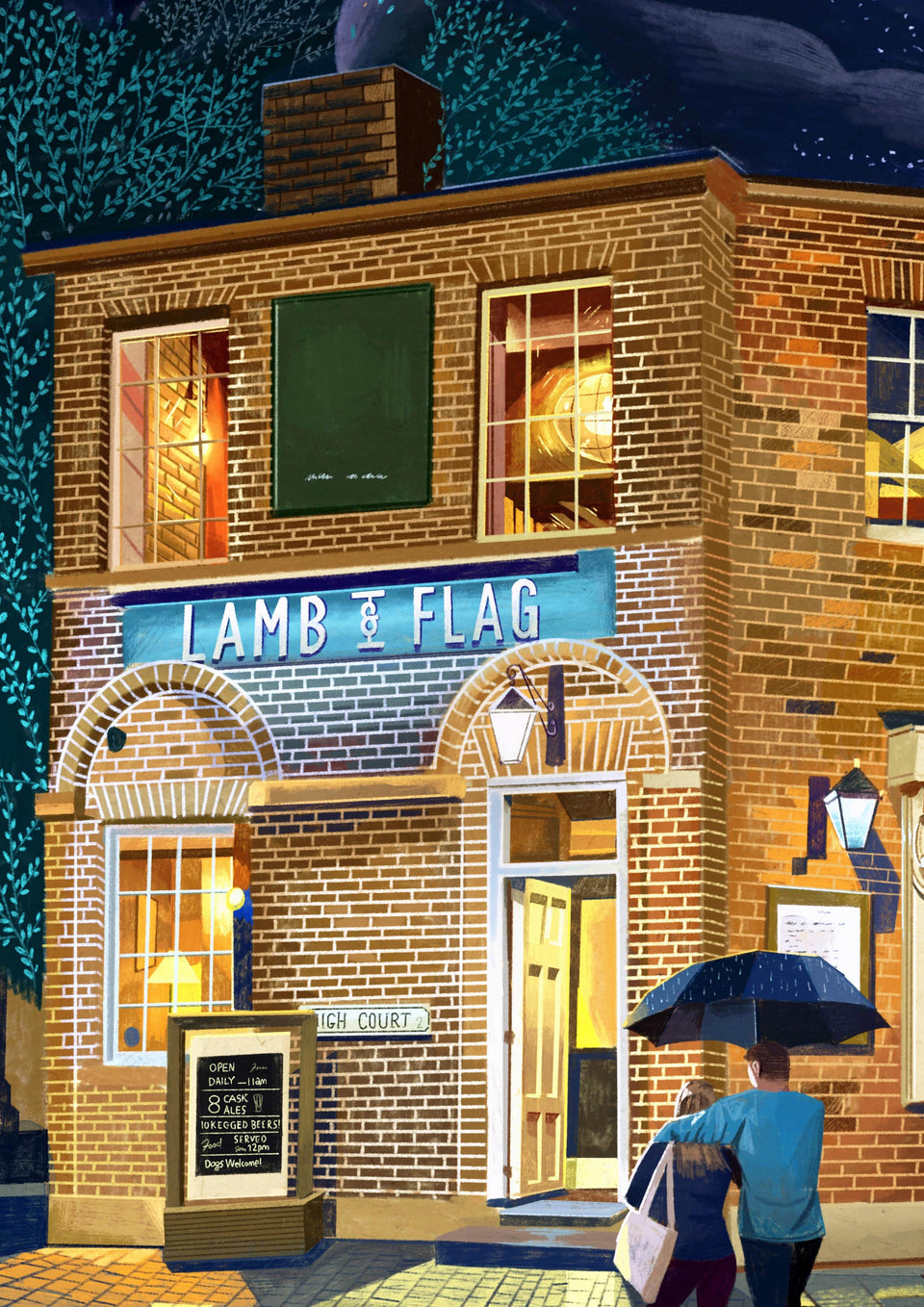 The Lamb and Flag, Leeds, Artwork Print