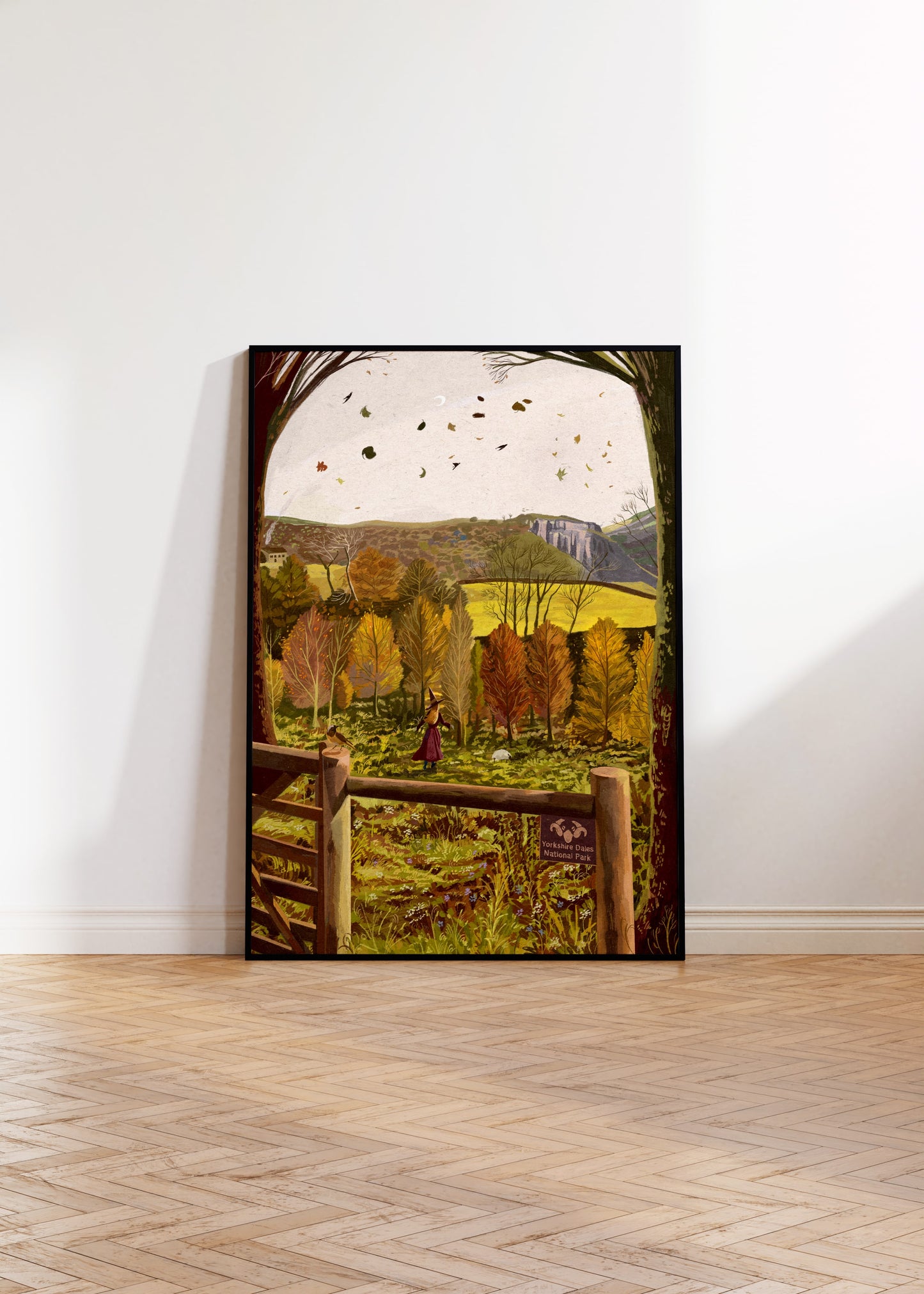 Malham Cove in Autumn, Yorkshire Dales, Artwork Print