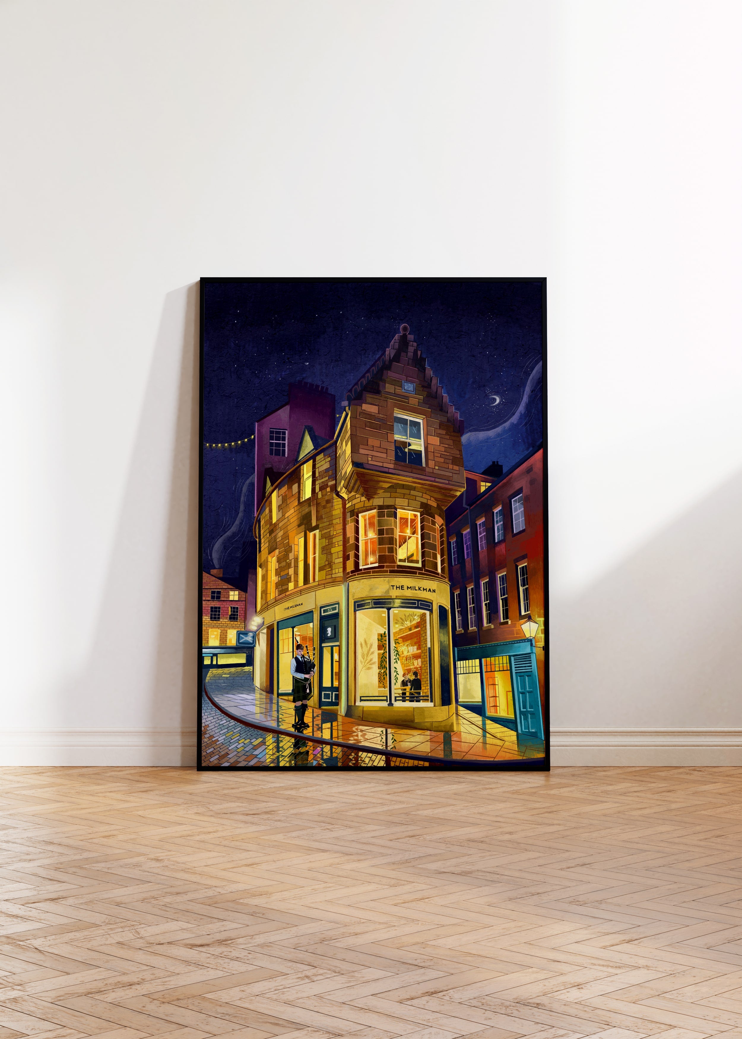 The Milkman, Edinburgh, Cockburn Street, Art Print – Zacrosso