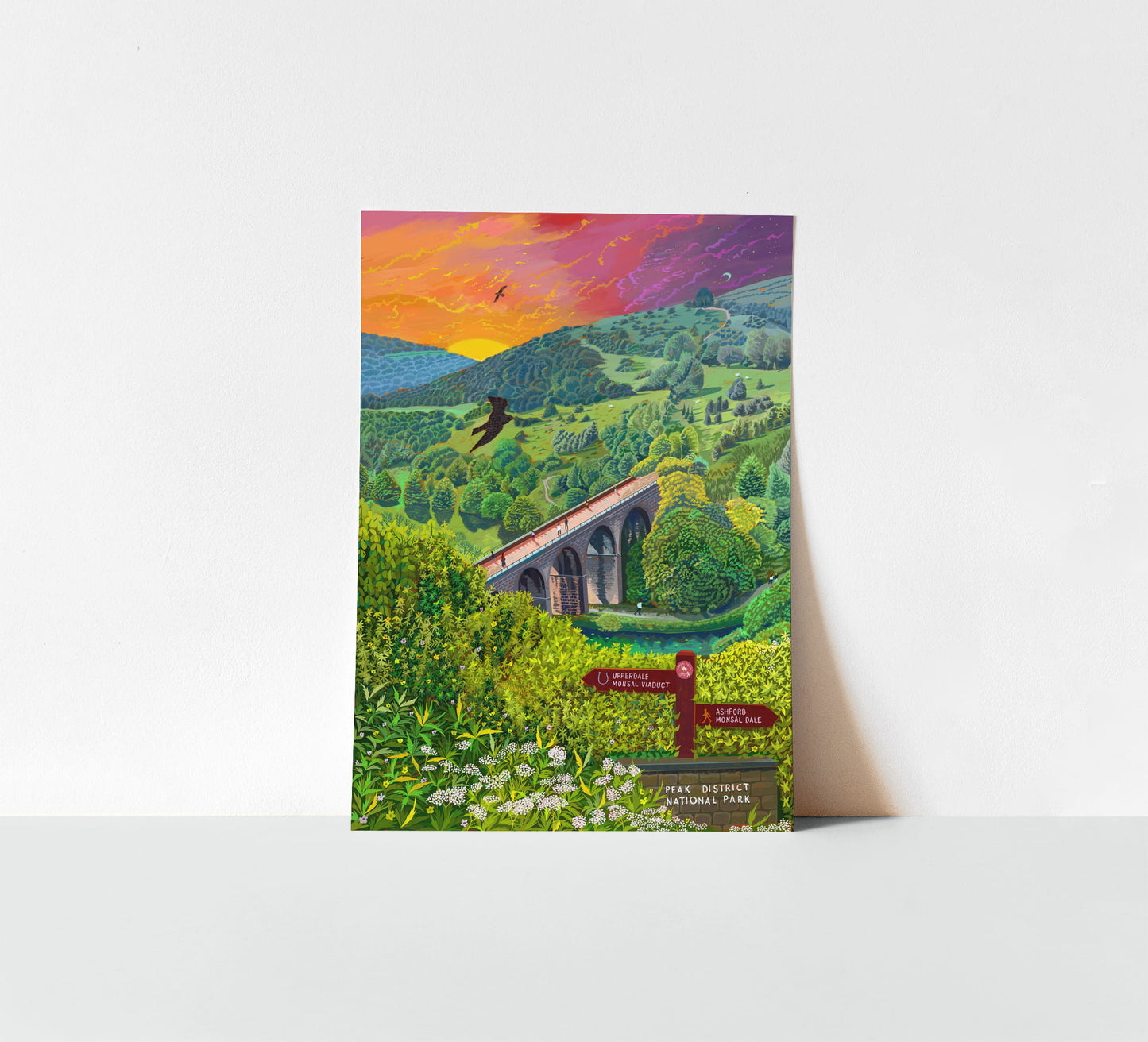 Monsal Head, Peak District National Park, Derbyshire, Artwork Print