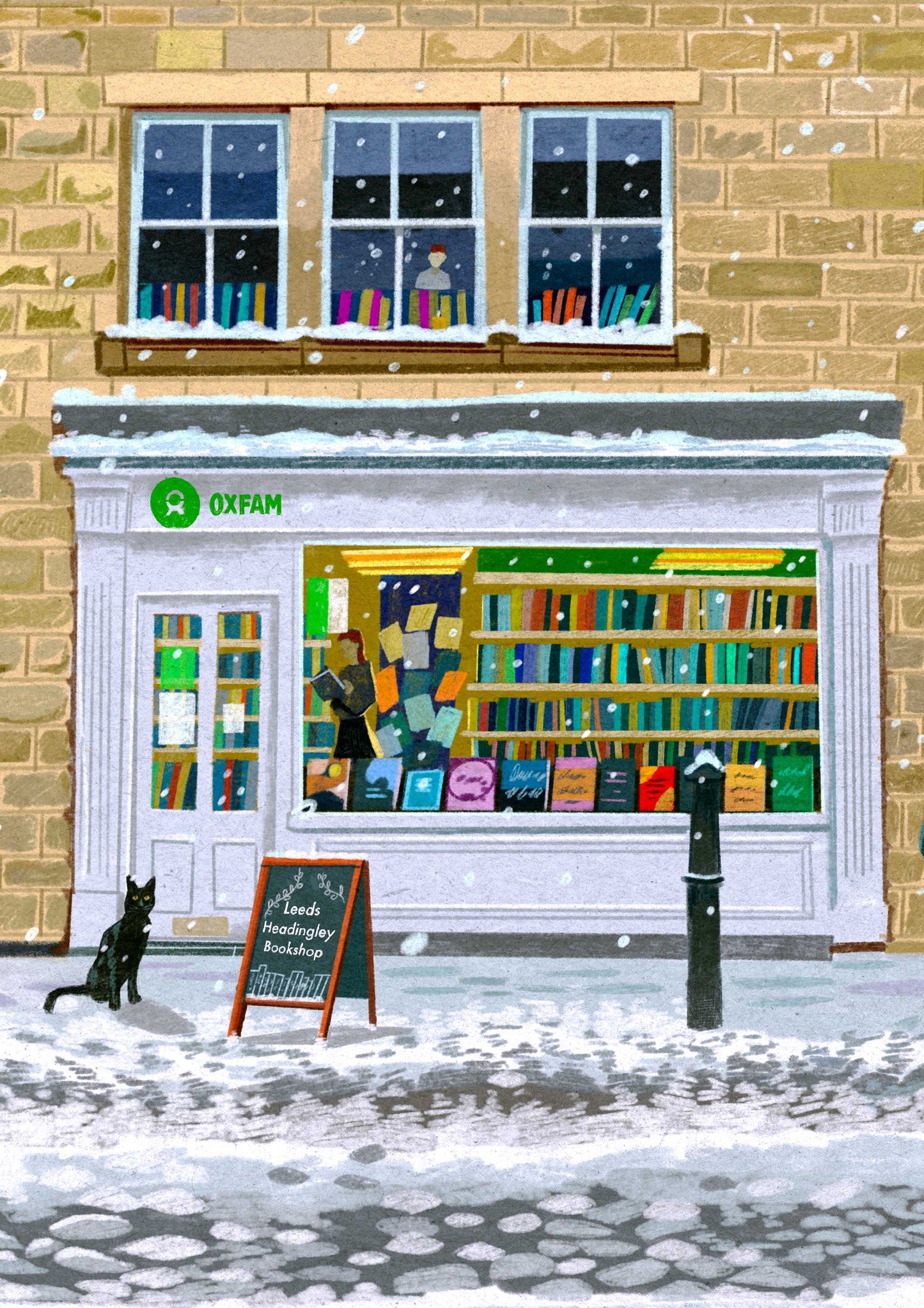 Oxfam Books Headingley, Leeds, Artwork Print