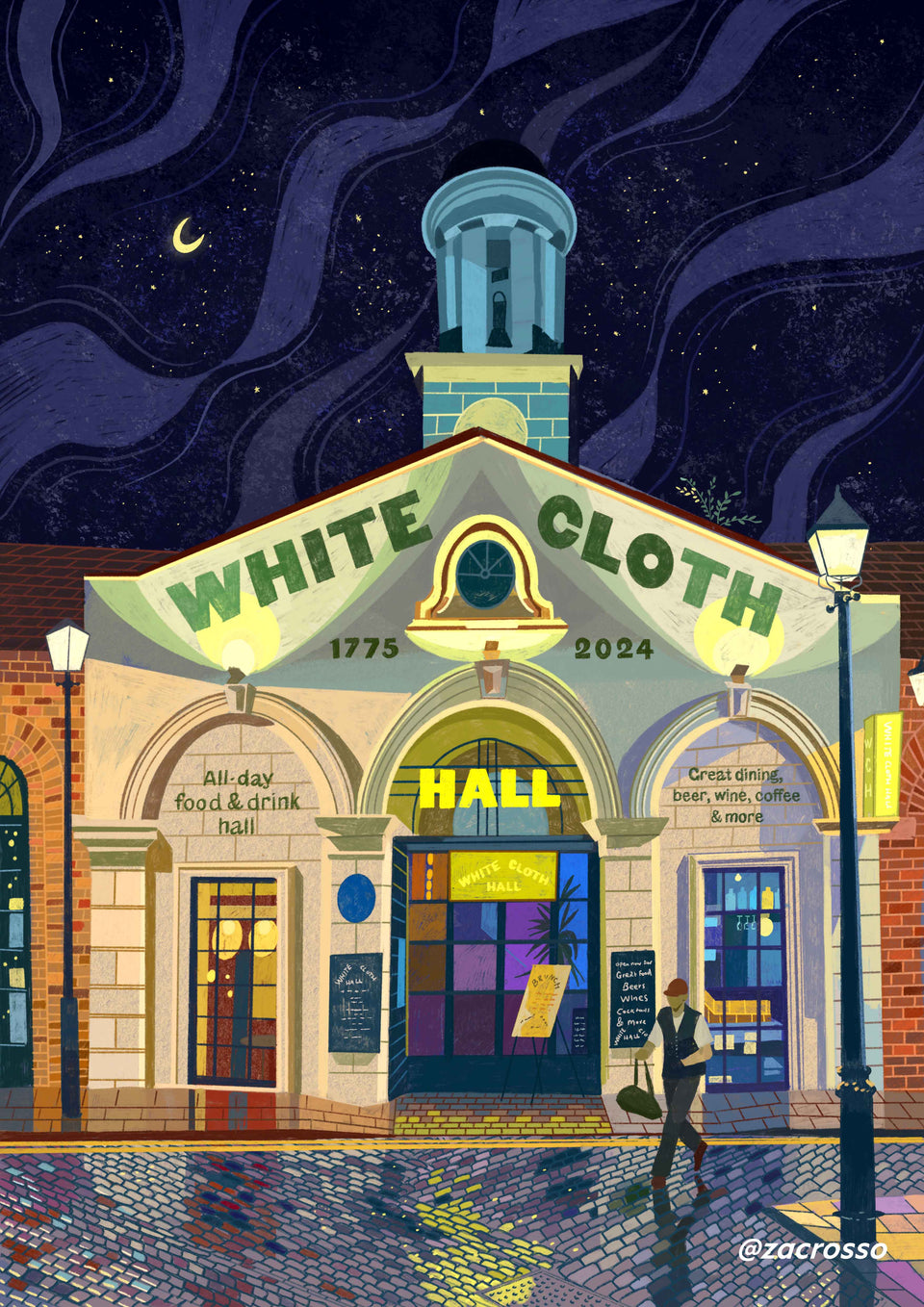 White Cloth Hall, Leeds, Artwork Print