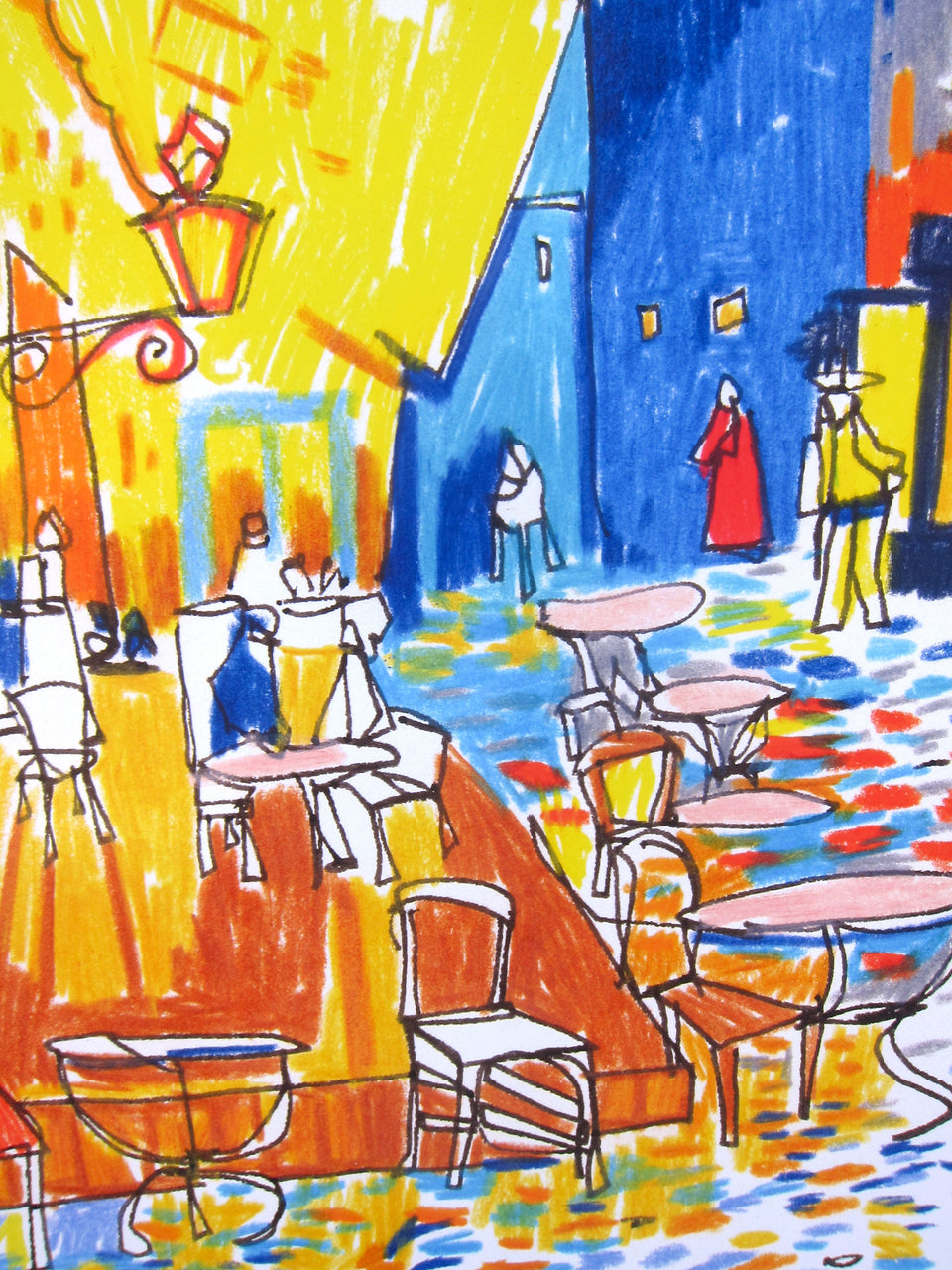 Vincent Van Gogh Café Terrace At Night, Modern Interpretation, Impressionist Art