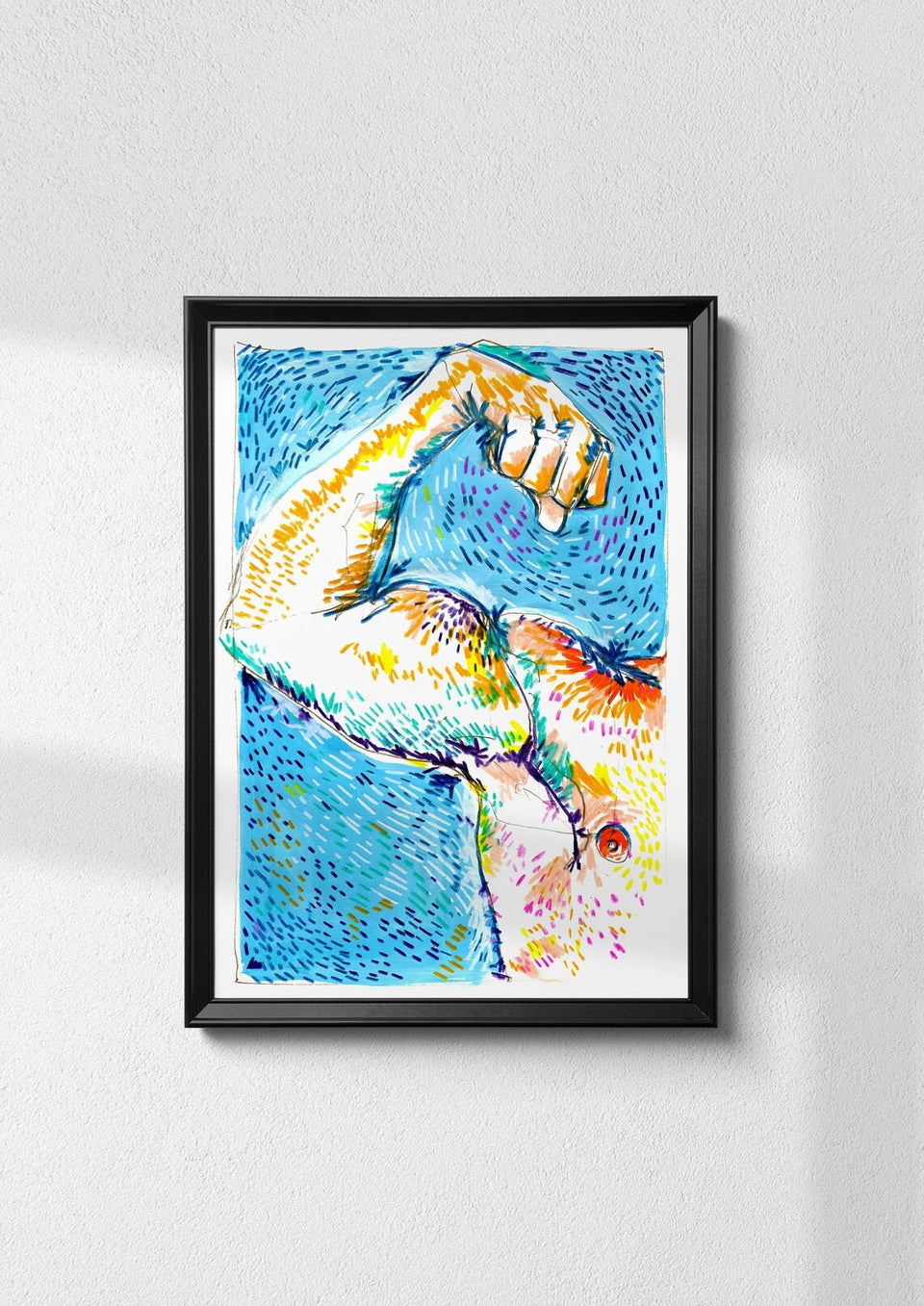 The Male Form - Set of 3 x A4/A3 Prints, Gay, Artwork, Illustration, Muscles, Male Body, Flex, LGBT+, Pride