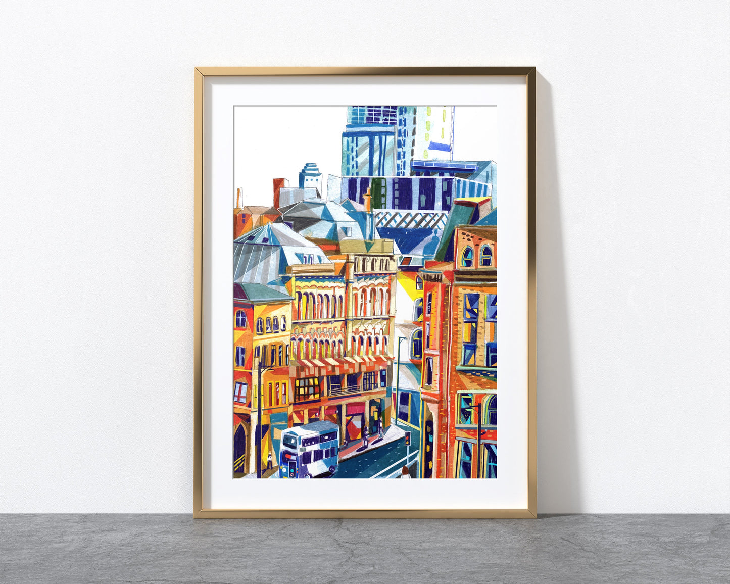 Manchester Northern Quarter, Artwork Print, Manchester Wall Art, Tib Street and Church Street,