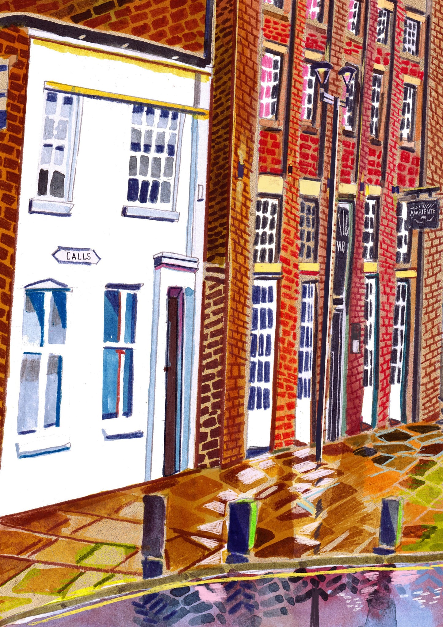 The Calls Leeds Artwork Print, Call Lane, Yorkshire, Leeds Art Print, Leeds Poster, Leeds City Painting