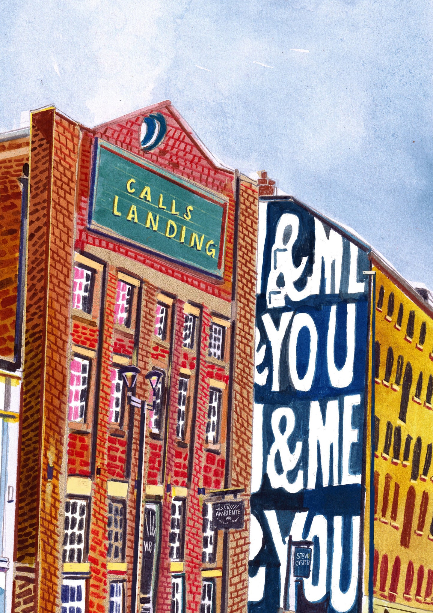 The Calls Leeds Artwork Print, Call Lane, Yorkshire, Leeds Art Print, Leeds Poster, Leeds City Painting