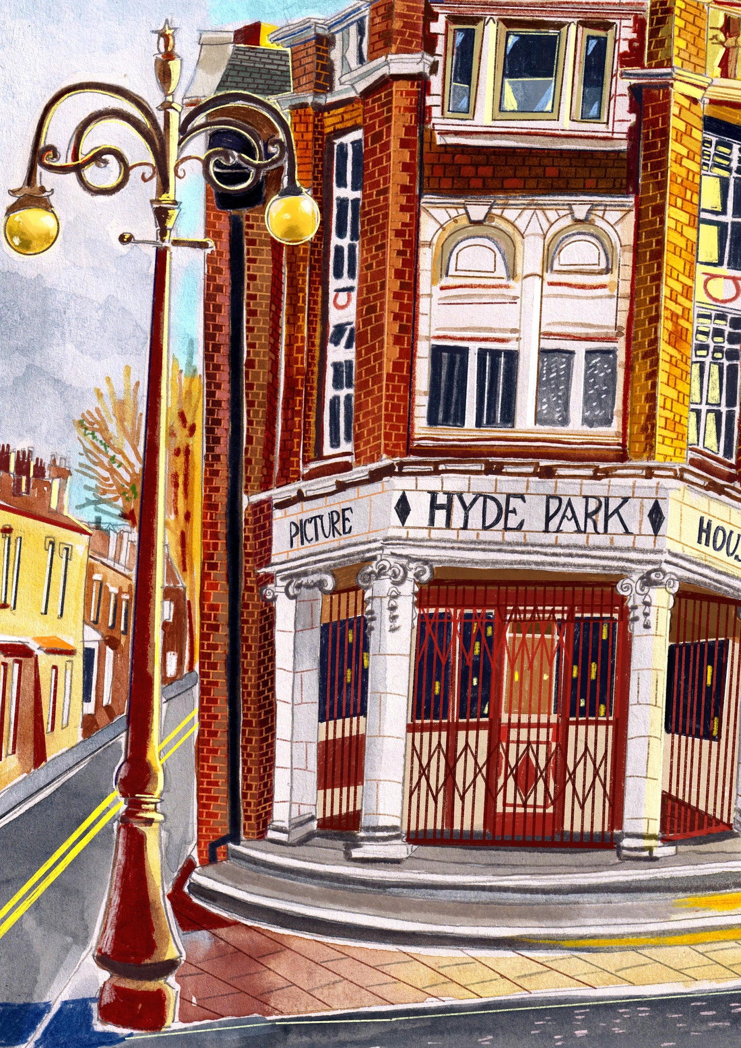 Leeds England, Hyde Park Picture House, Cinema Art, Brudenell Road, Yorkshire, Leeds Art Print, Leeds Poster, Leeds Painting
