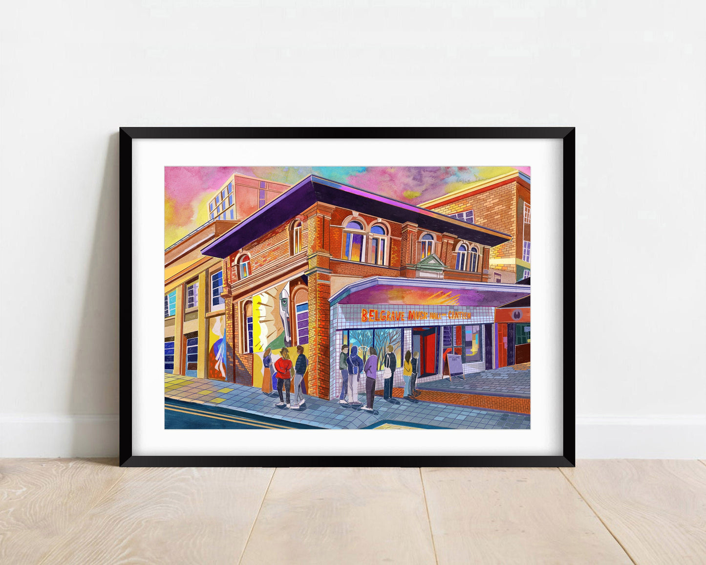 Leeds Belgrave Music Hall & Canteen, Artwork Print, Leeds Poster, Leeds City Painting, Leeds Gift Idea