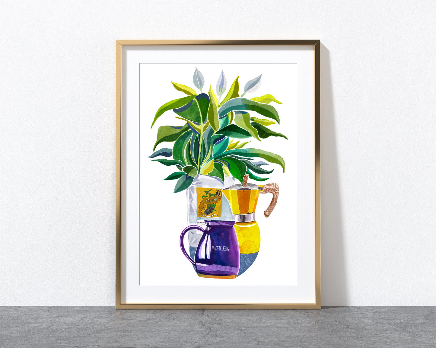 Leeds Art Print, Kapow Coffee Still Life Illustration, Leeds Gift Idea