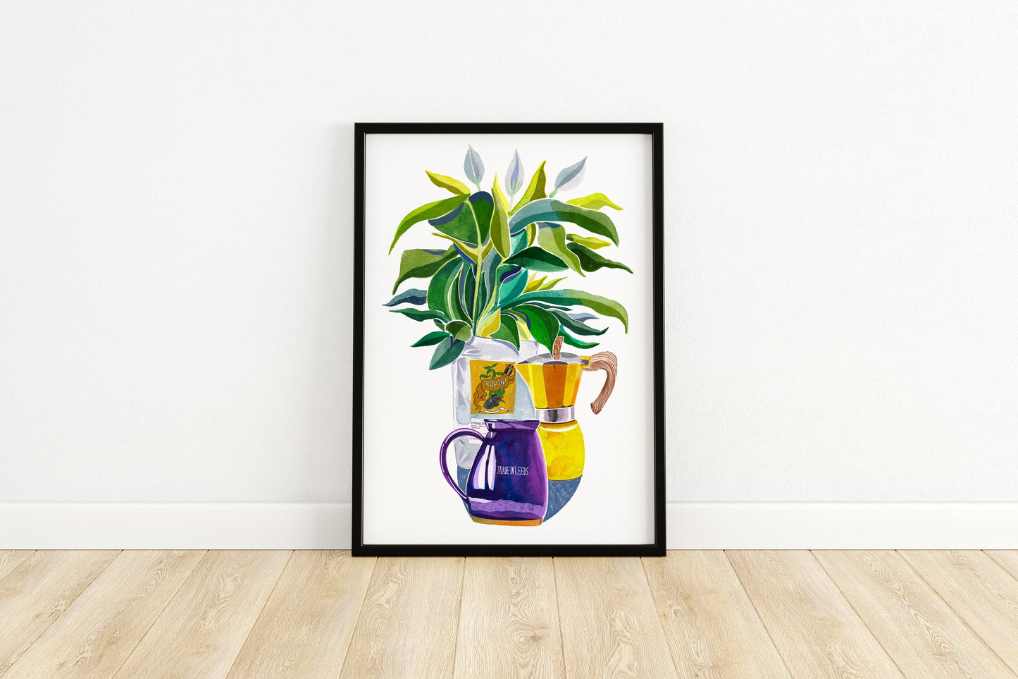 Leeds Art Print, Kapow Coffee Still Life Illustration, Leeds Gift Idea