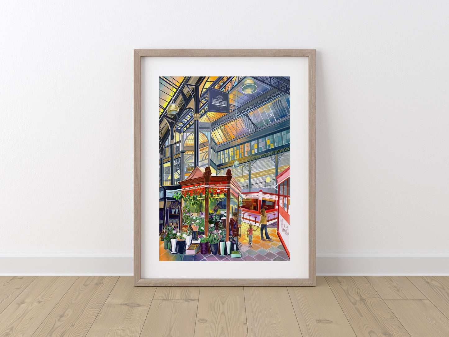 Leeds Kirkgate Market, Artwork Print, West Yorkshire Art, Leeds Gift Idea