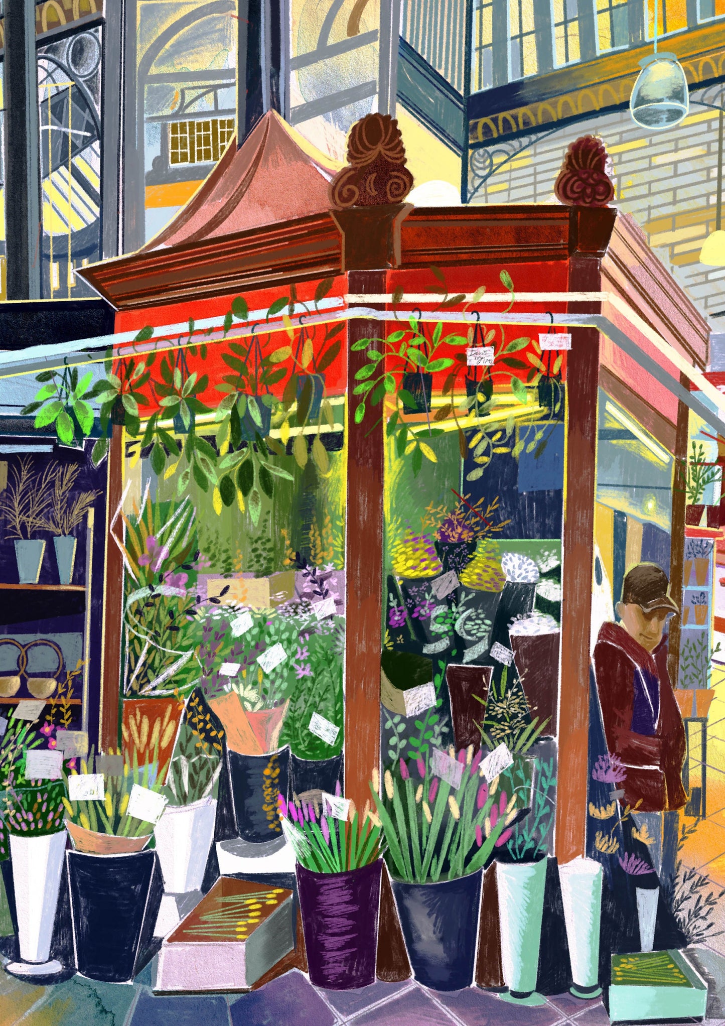 Leeds Kirkgate Market, Artwork Print, West Yorkshire Art, Leeds Gift Idea